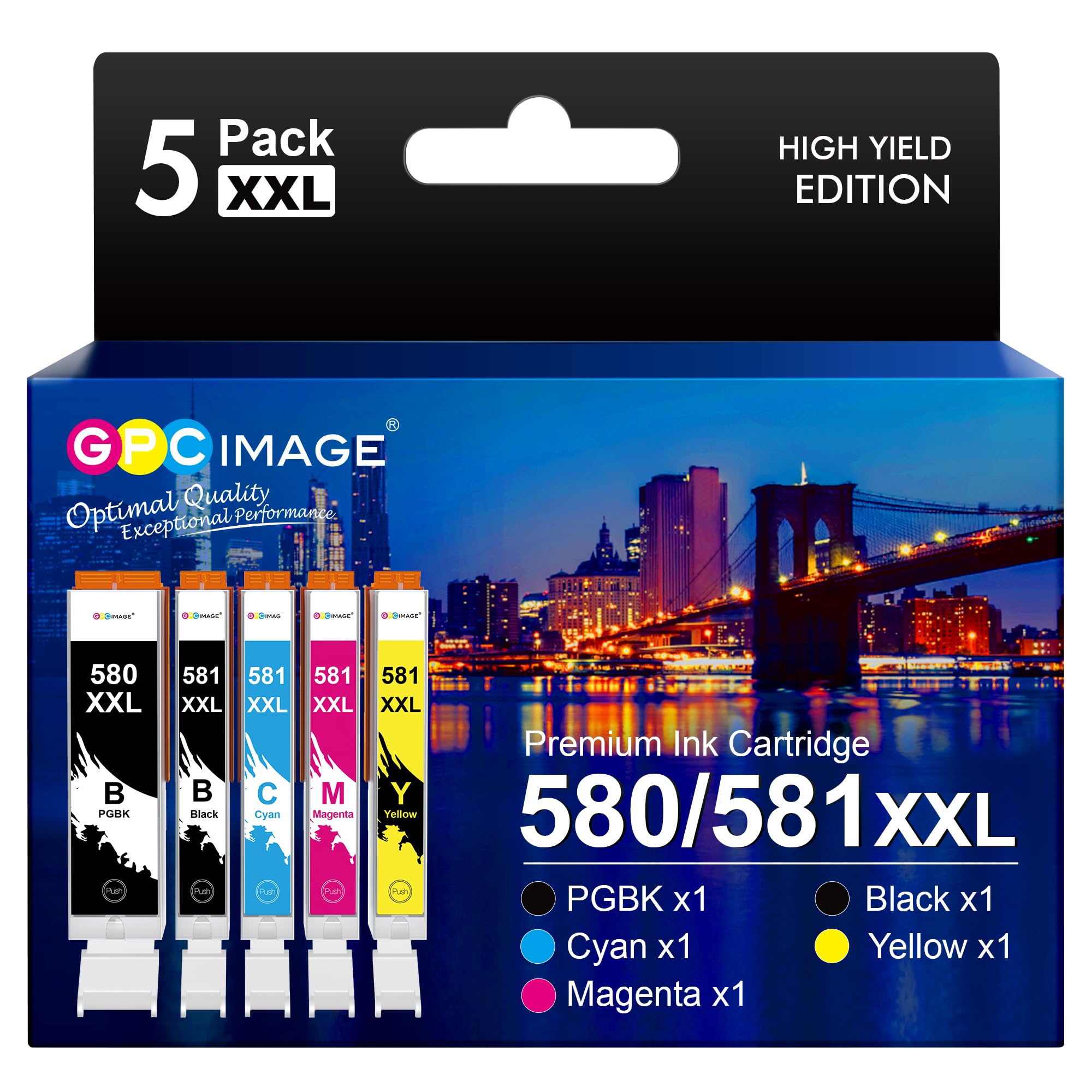 🌟 Super Deal! GPC IMAGE 580 581 XXL Kompatible für Canon Druckerpatronen Angebot bei HelloDeals