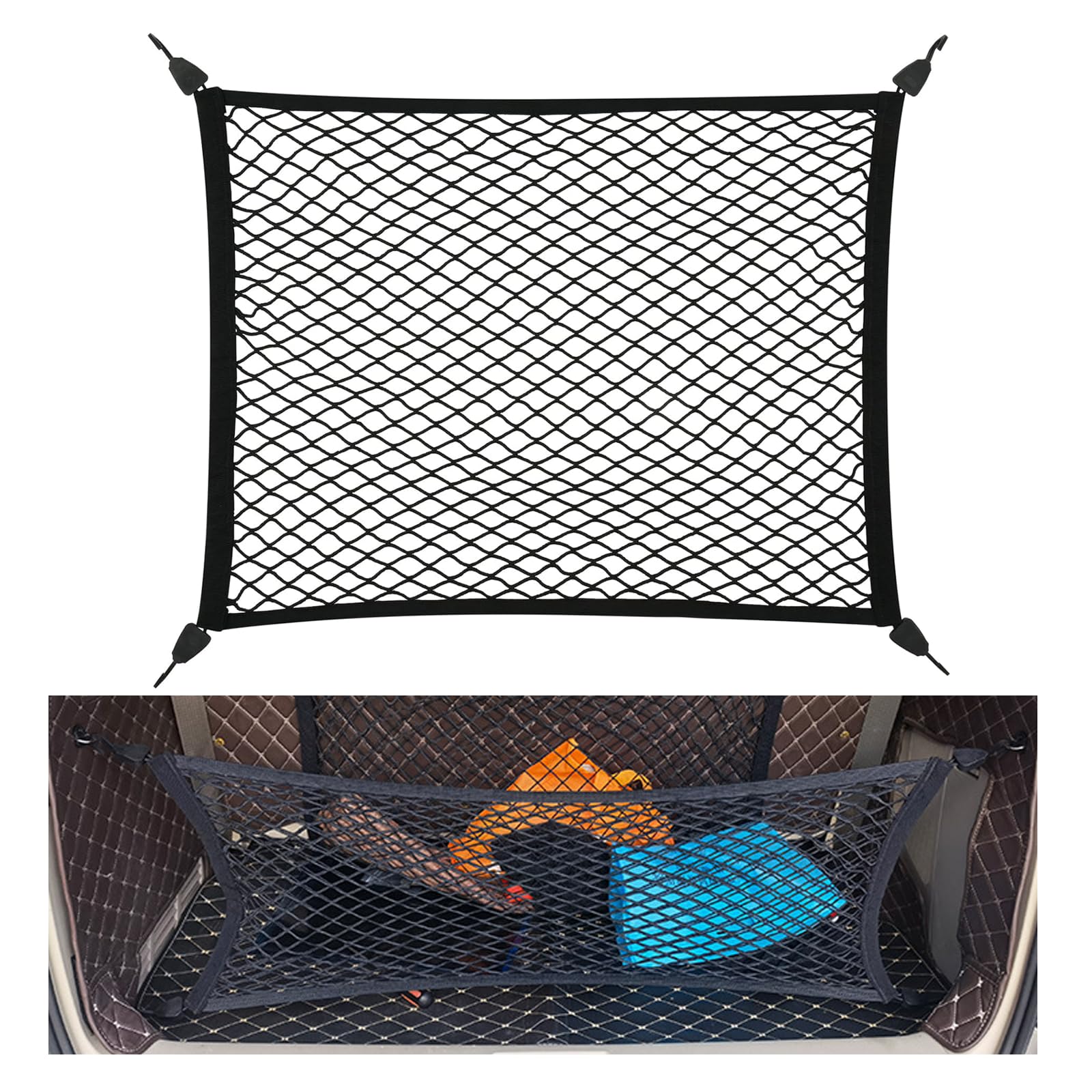 OMJMYY Kofferraumnetz Gepäcknetz Auto 80x60cm 🚗 Angebot bei HelloDeals