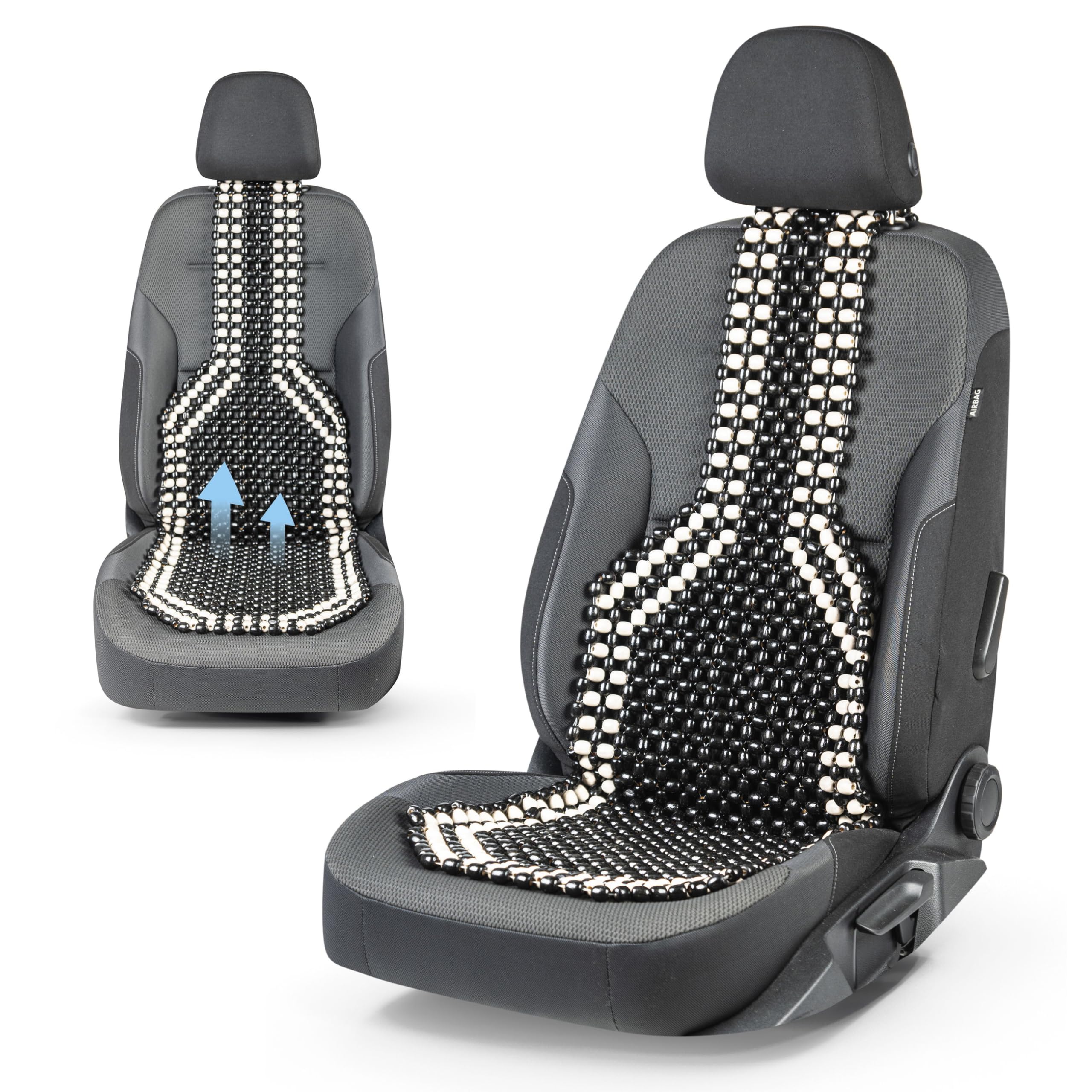 🚗🌟Walser CarComfort Sitzauflage aus Holzperlen - Massage Autositzauflage Holz🌟🚗 Angebot bei HelloDeals