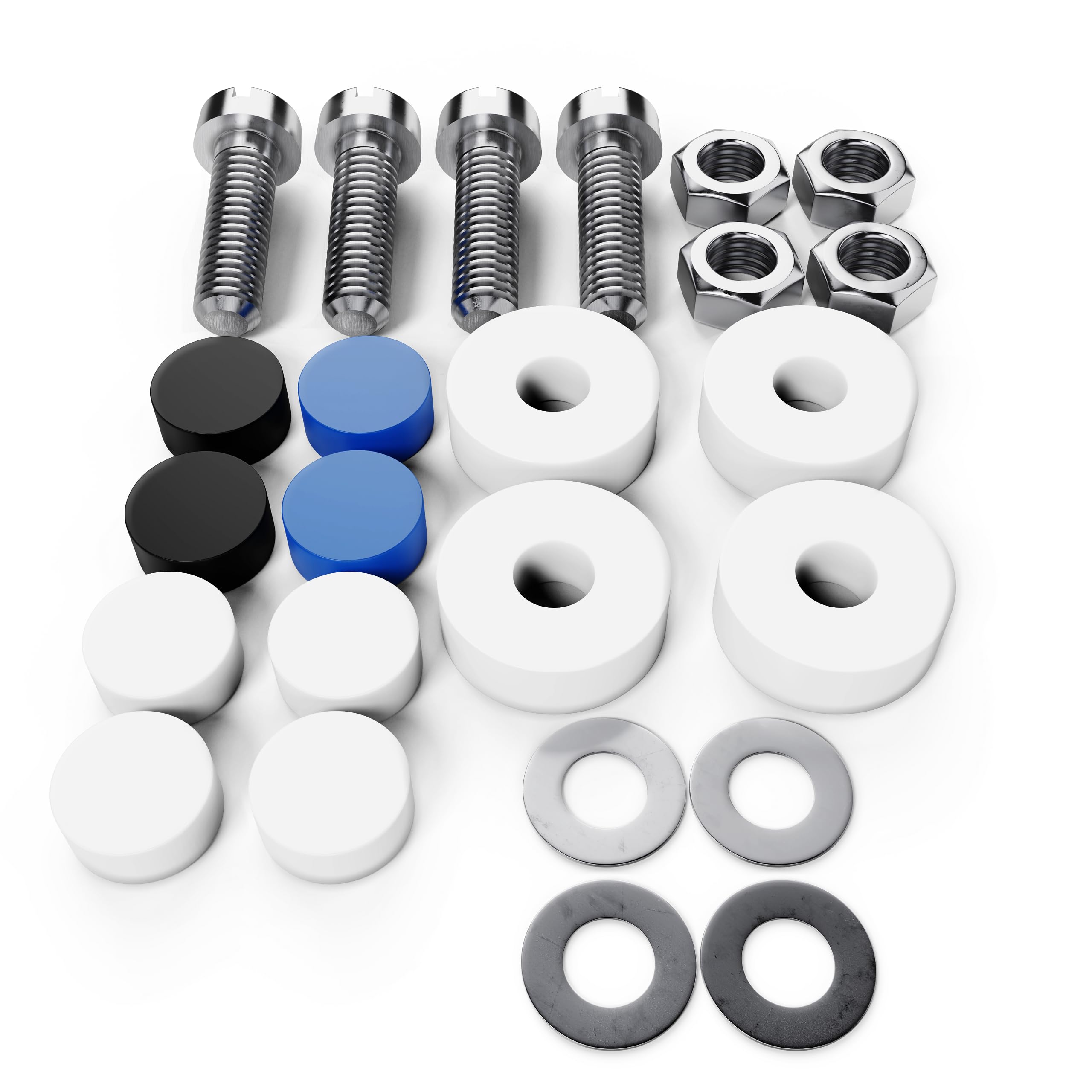 🚗 L & P Car Design A0023-1 Kennzeichen Schrauben Kennzeichenbefestigung 4er Set M5 x 20mm DIN 84 mit Abdeckkappen Angebot bei HelloDeals