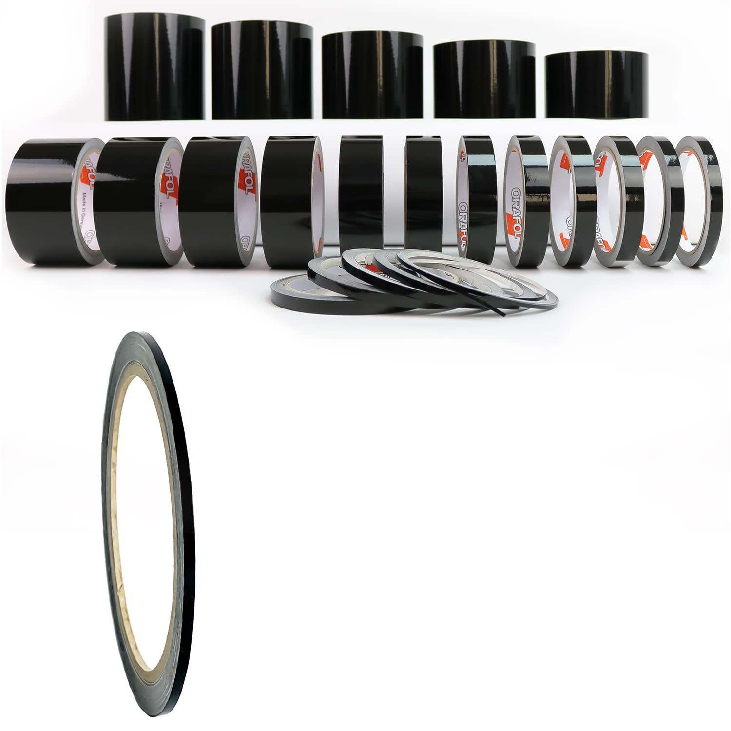 🚗🎨 Auto Zierstreifen Schwarz Hochglanz KFZ Folienstreifen Angebot bei HelloDeals