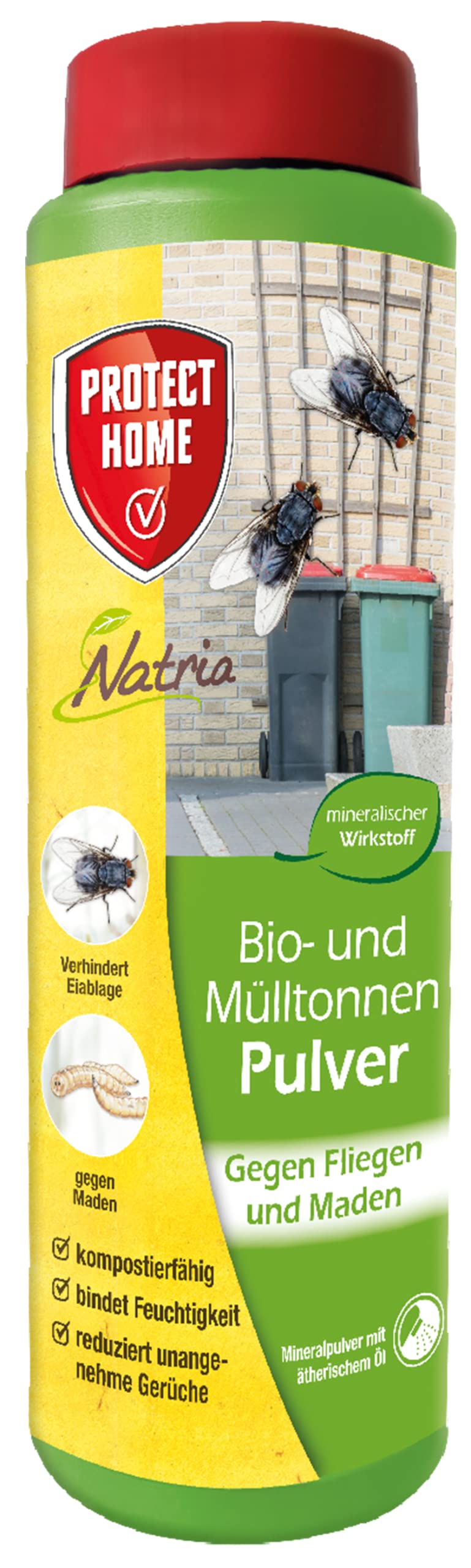 🦟🌿 PROTECT HOME Natria Bio- und Mülltonnenpulver - Gegen Maden und Fliegen! Angebot bei HelloDeals