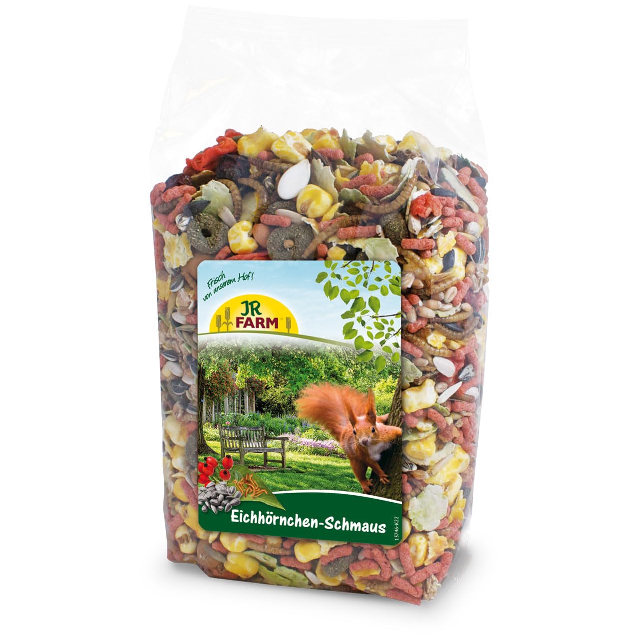 🐿️ JR FARM Eichhörnchen-Schmaus 600g 600 g (1er Pack) - Natur Pur & Bunter Mix! 🌰🍎🌿 Angebot bei HelloDeals