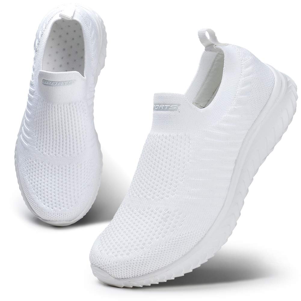 👟 HKR Damen Slip On Sneaker Memory Foam Turnschuhe Sportschuhe Bequeme Schlupfschuhe 39 EU Weiß - 33.98€ + kostenloser Versand! Angebot bei HelloDeals