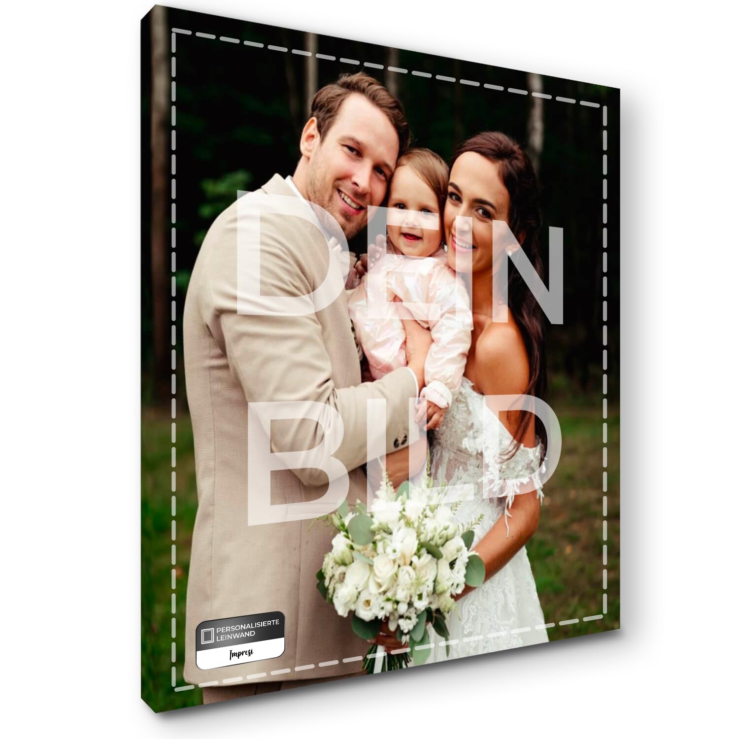 🖼️ Personalisiertes Foto-Leinwandbild mit Holzrahmen | Hochwertige Leinwand aus Canvas Angebot bei HelloDeals