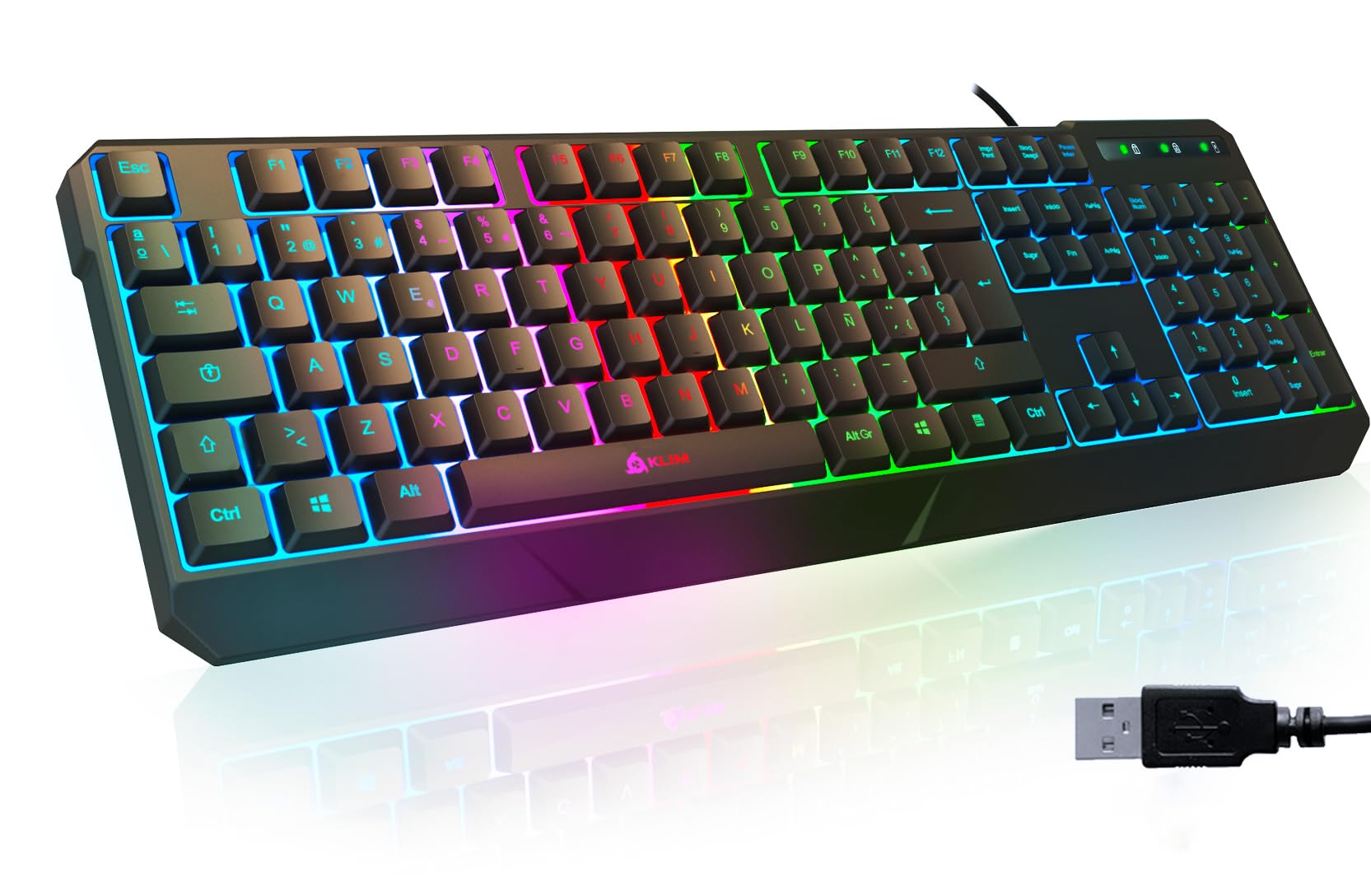 🌈🎮 KLIM Chroma Gaming Tastatur QWERTZ DEUTSCH 🌈🎮 Angebot bei HelloDeals