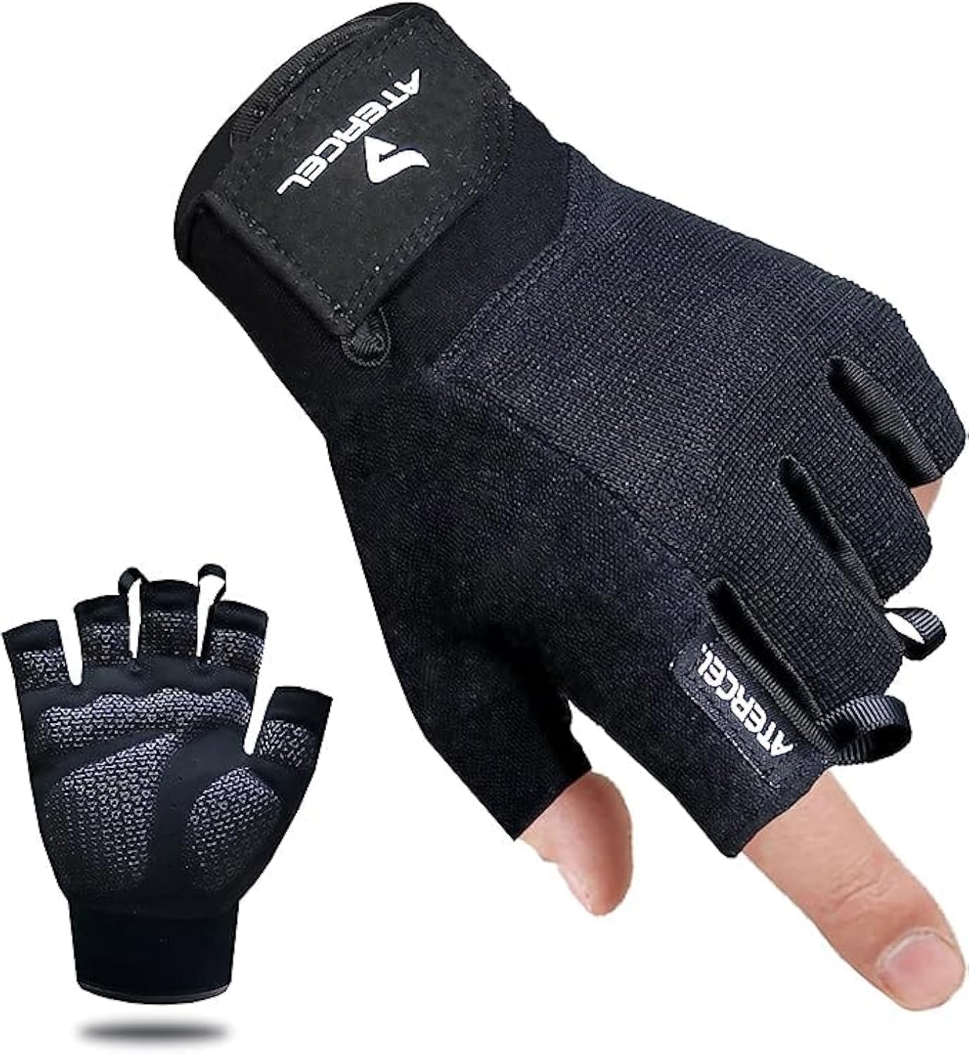 🔥 ATERCEL Fitness Handschuhe für Crossfit, Bodybuilding, Radsport, Gym Schwarz L Angebot bei HelloDeals