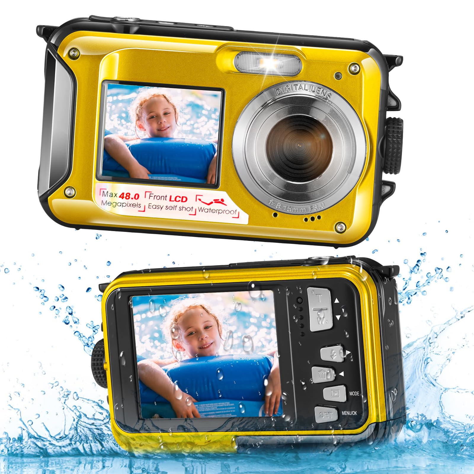 SenDeluz Unterwasserkamera, Full HD 2.7K 48MP Autofocus Digitalkamera 📷 Angebot bei HelloDeals