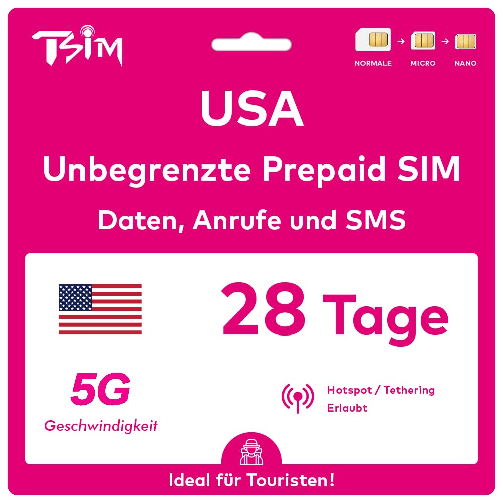 🇺🇸📱🌟 USA SIM-Karte 28 Tage 🌟📱🇺🇸 Angebot bei HelloDeals
