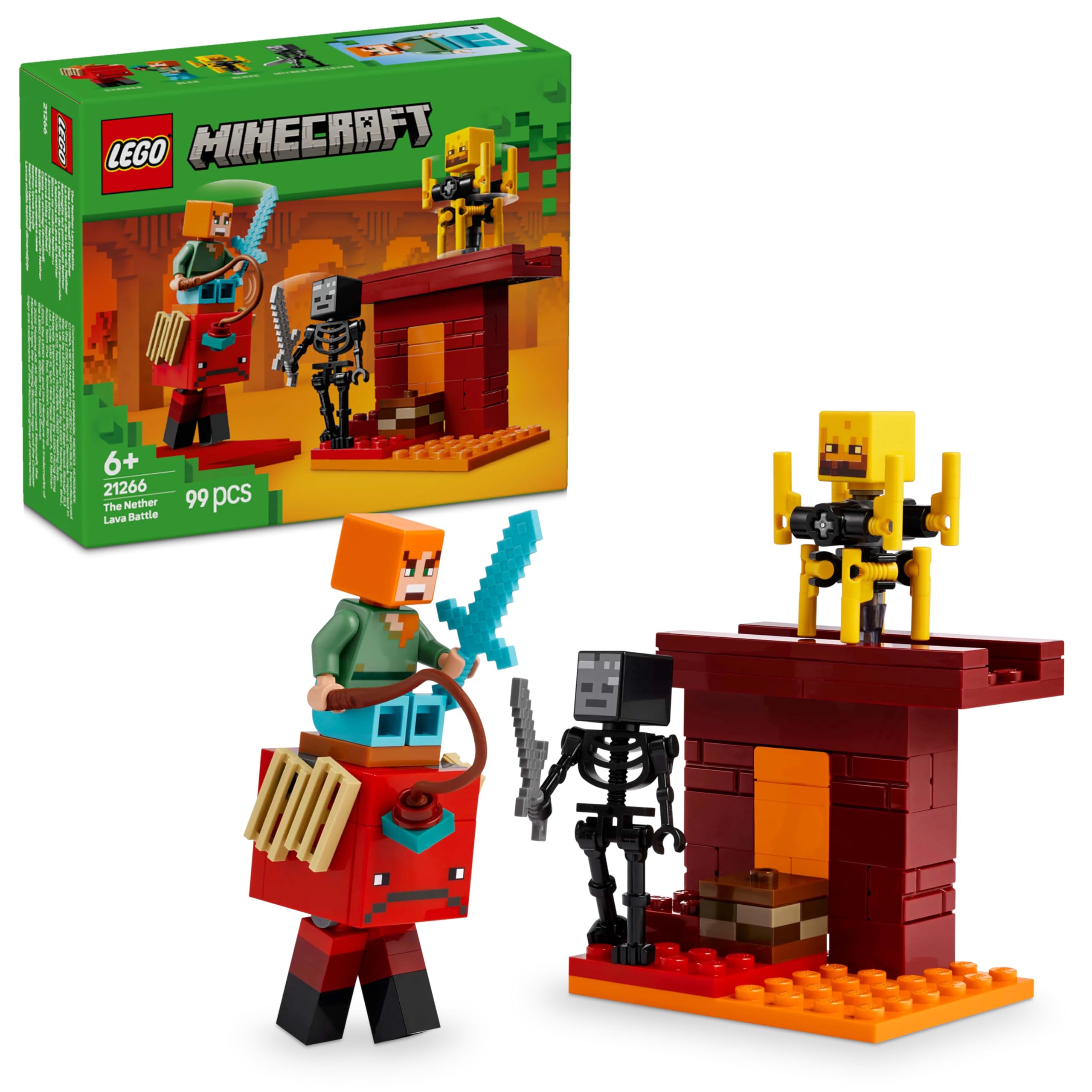 LEGO Minecraft Das Lava-Duell im Nether - Spielset für abenteuerlustige Kinder! 🎮🔥 Angebot bei HelloDeals