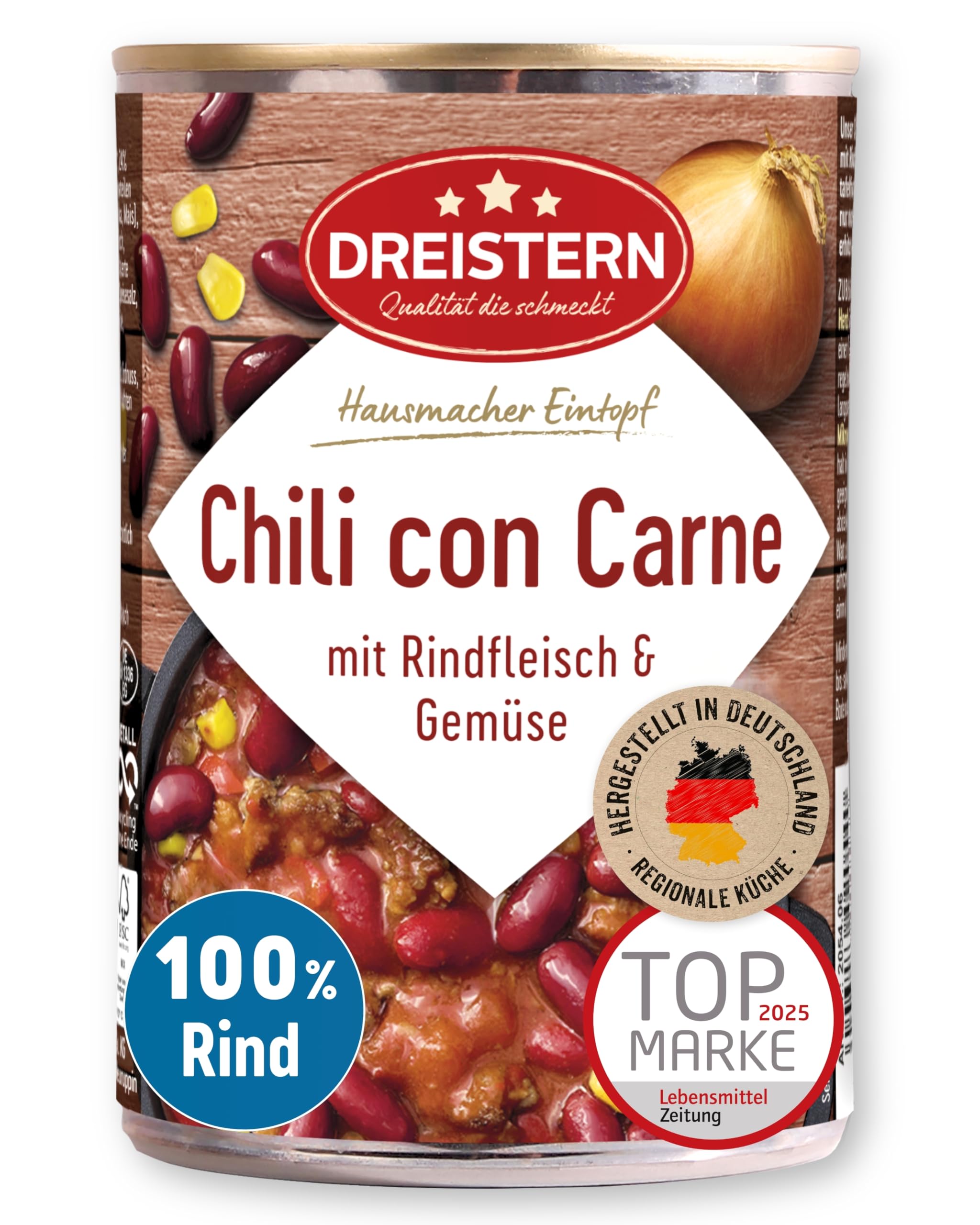 🌶️🍲 DREISTERN Chili con Carne 400g - Hochwertiger High-Protein-Eintopf Angebot bei HelloDeals