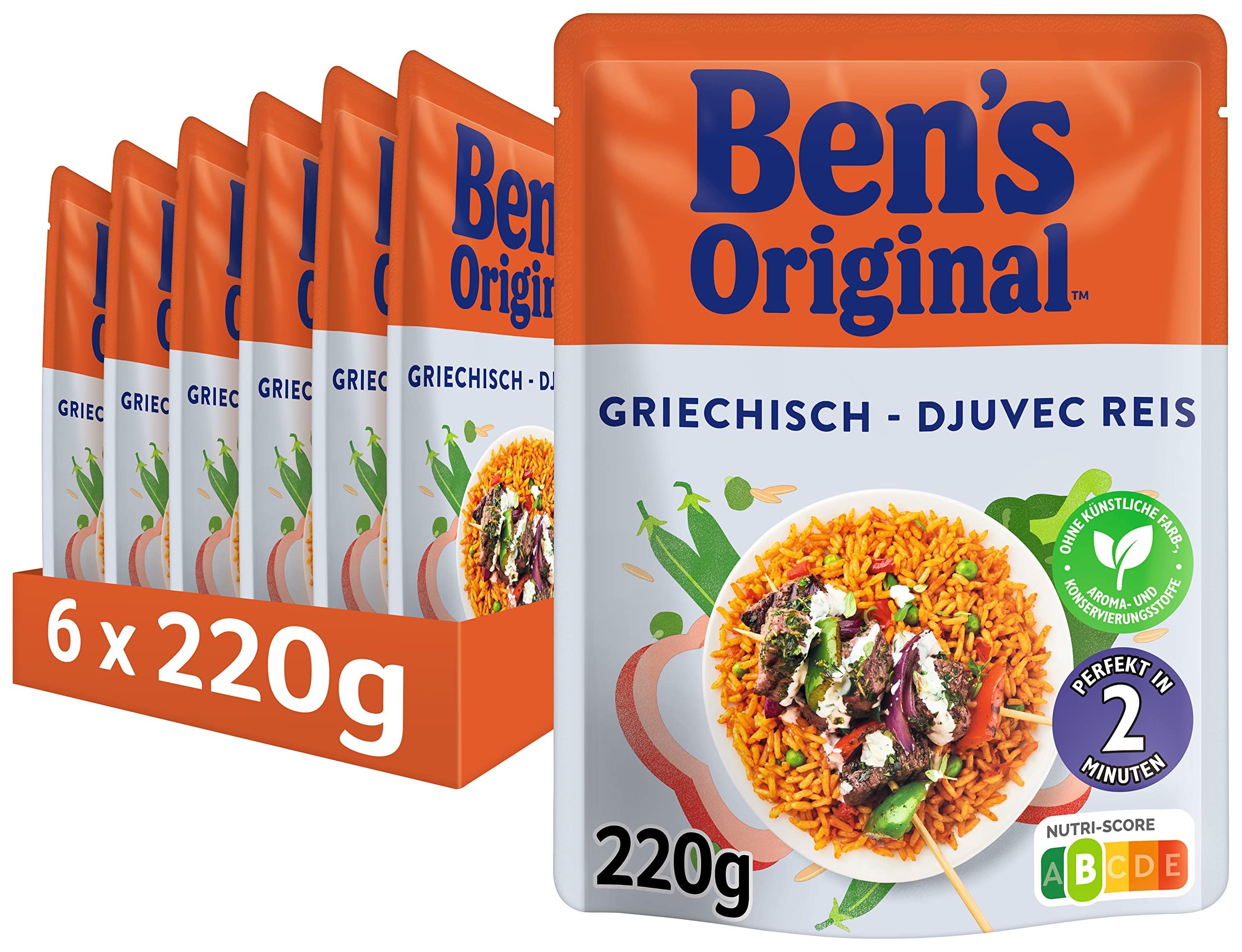 🍚 BEN'S ORIGINAL™ Express Reis Griechisch 6 x 220g 🇬🇷 Angebot bei HelloDeals