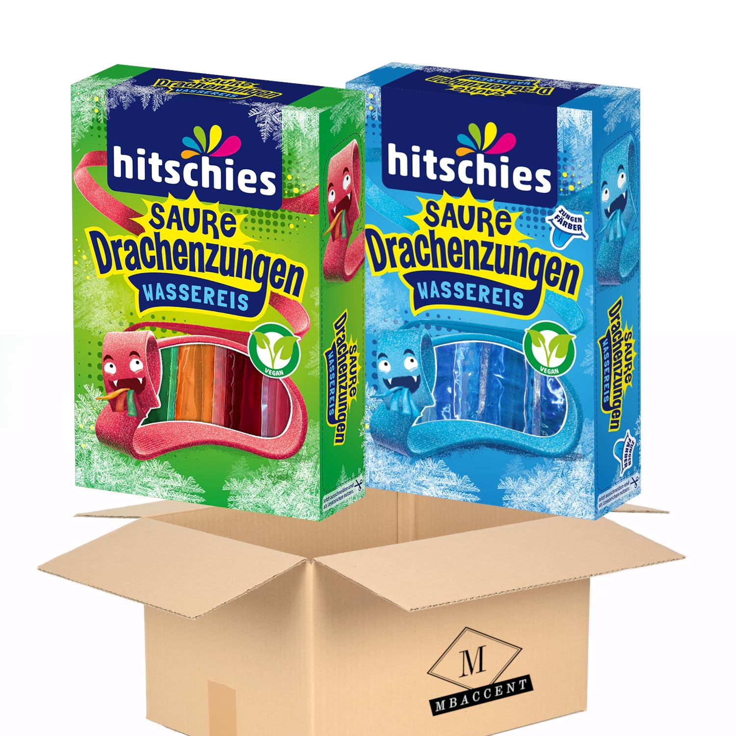 🐉🍦 Hitschies Saure Drachenzungen Wassereis Set 🍦🐉 Angebot bei HelloDeals