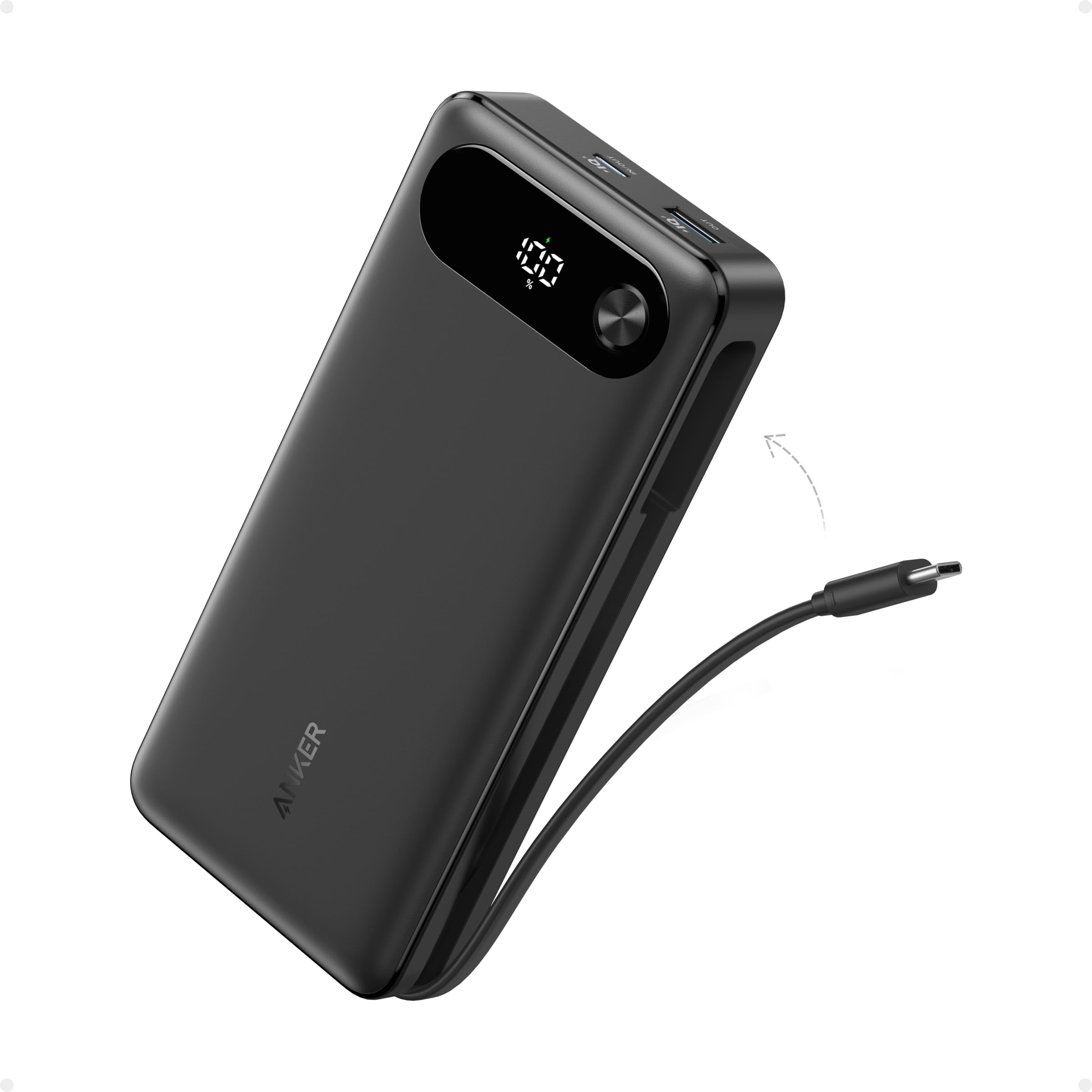 🔋 Anker Powerbank 20.000mAh Schwarz mit USB-C-Kabel Angebot bei HelloDeals