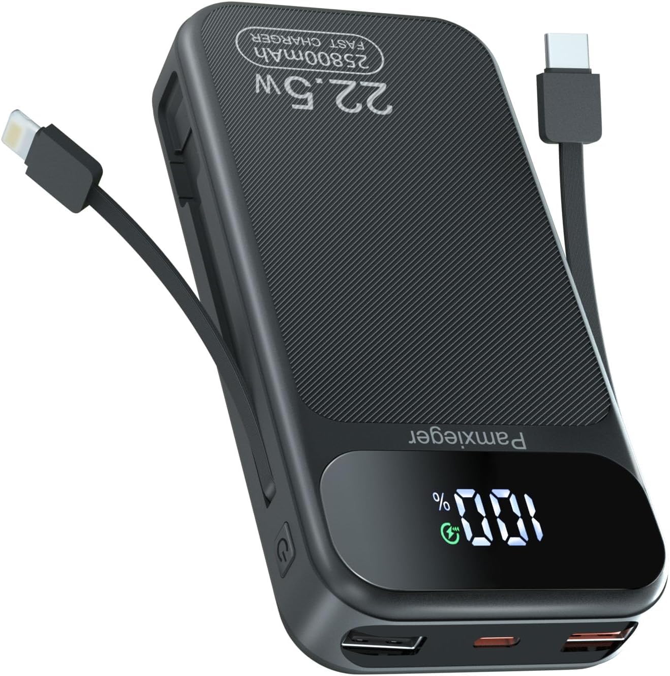 🔋 Power Bank 25800mAh 22,5W Externer Handyakku PD3.0 QC4.0 Schnell Aufladende LCD Display Powerbank Angebot bei HelloDeals