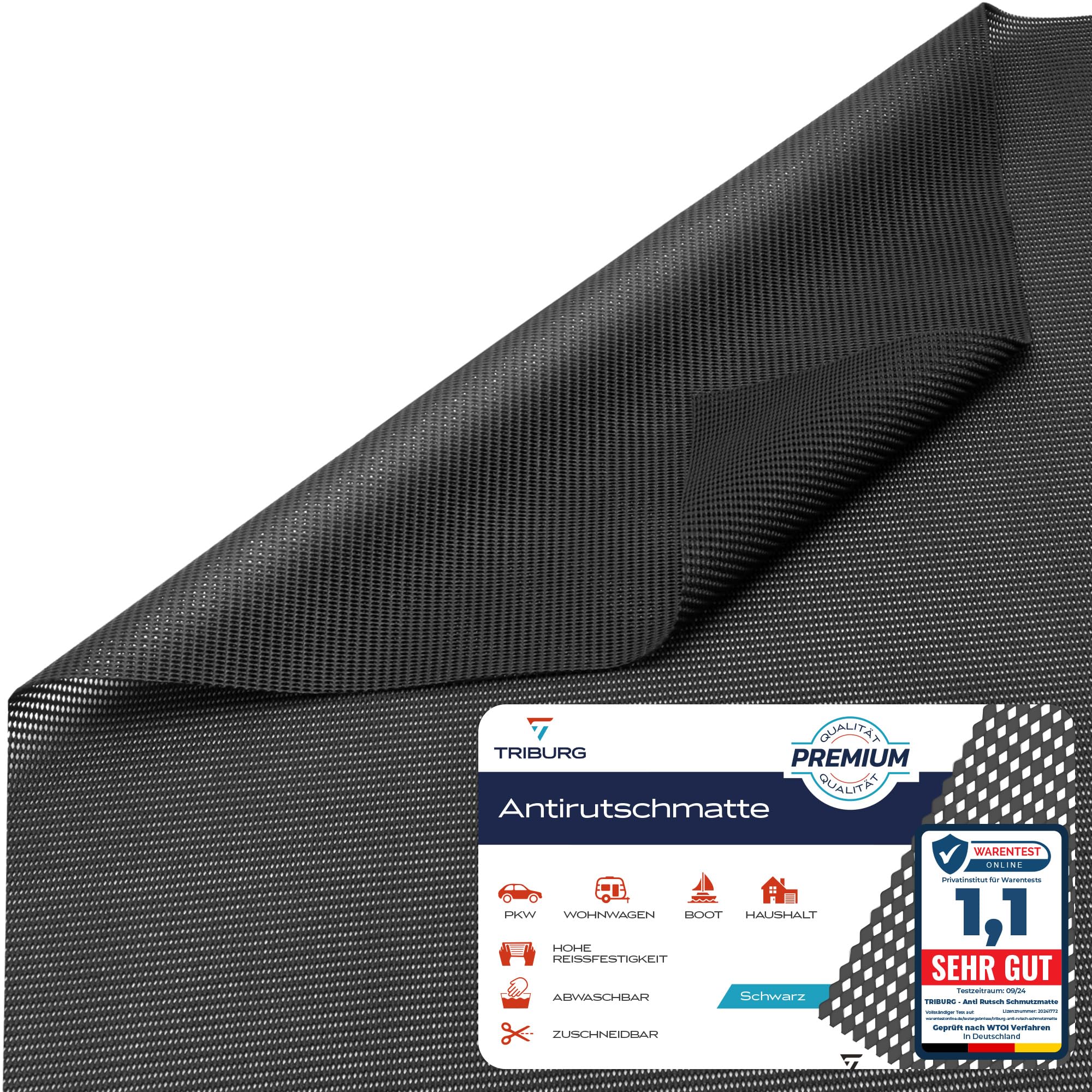 TRIBURG Universal Antirutschmatte 120x180 cm 🌟 Zuschneidbar und Abwaschbar 🚗 Kofferraummatte | Teppich Antirutschunterlage Angebot bei HelloDeals