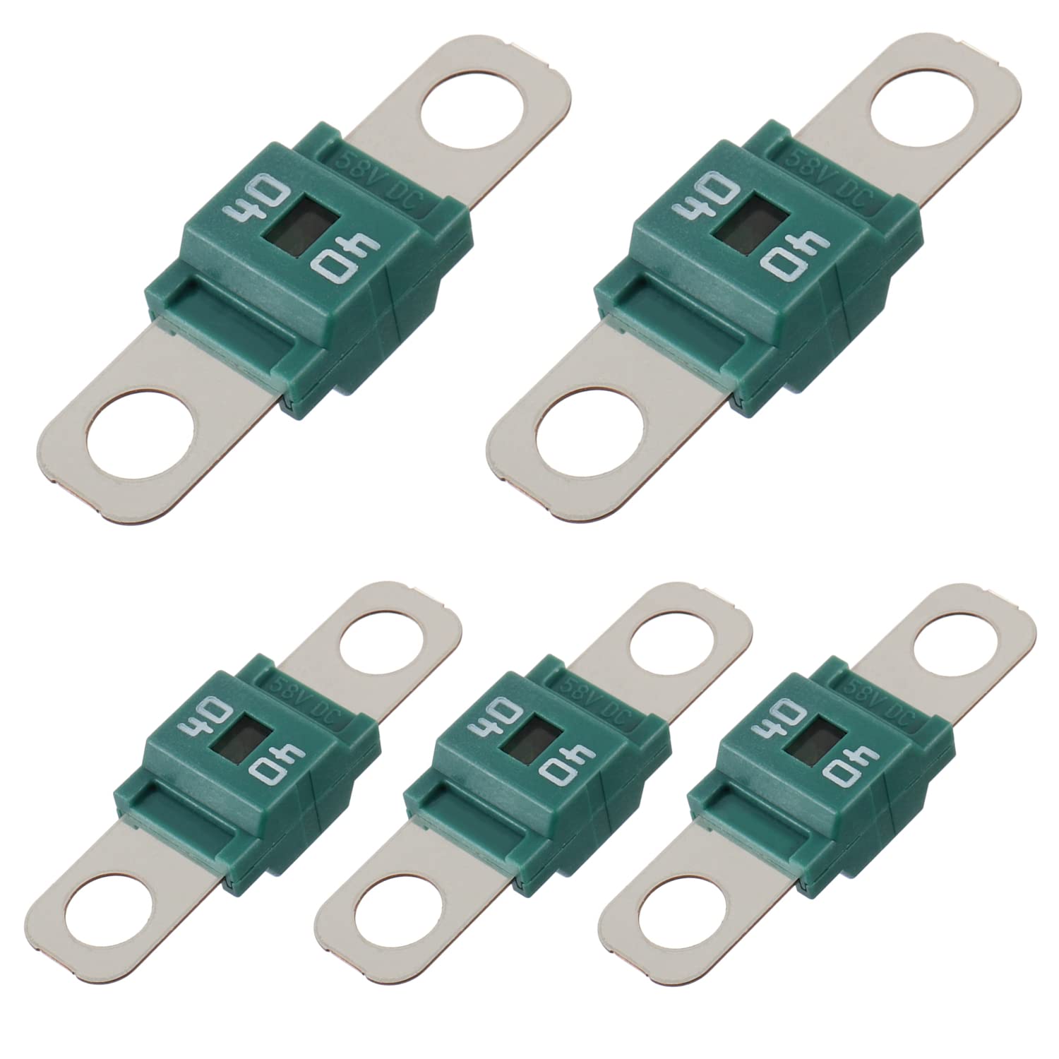 🔋🚗 BOJACK Midi Hochstromsicherung Bolt-on Sicherung 40A Ampere Grün für PKW, LKW, Baufahrzeuge, Busse, Wohnwagen (5 Stück 40A) 🔋🚗 Angebot bei HelloDeals