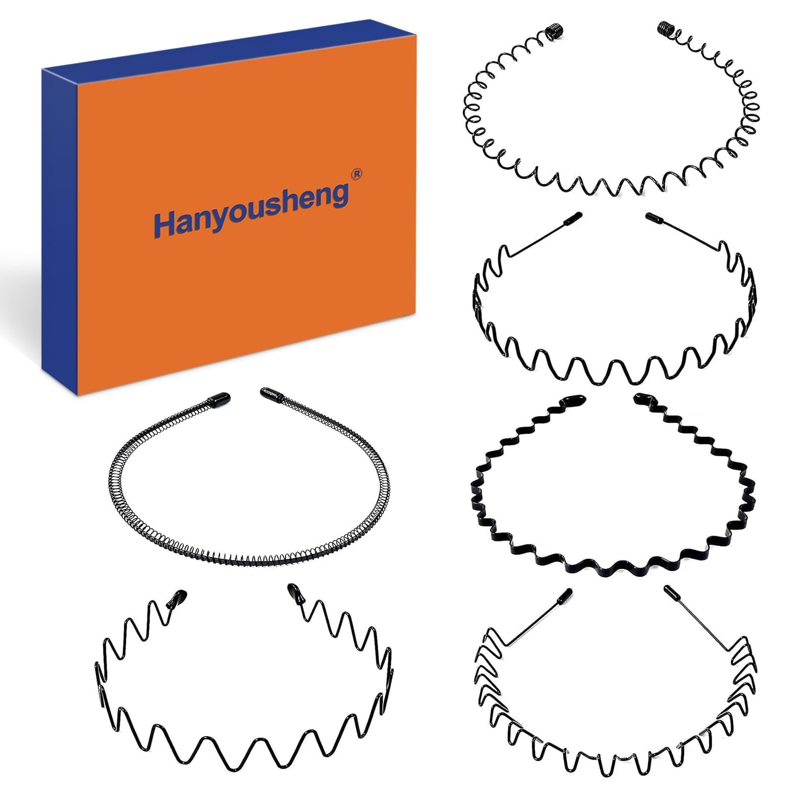 🌟 Angebot: Hanyousheng 6 Stück Metall Haarband, Schwarz Welle Metall Stirnband 🌟 Angebot bei HelloDeals