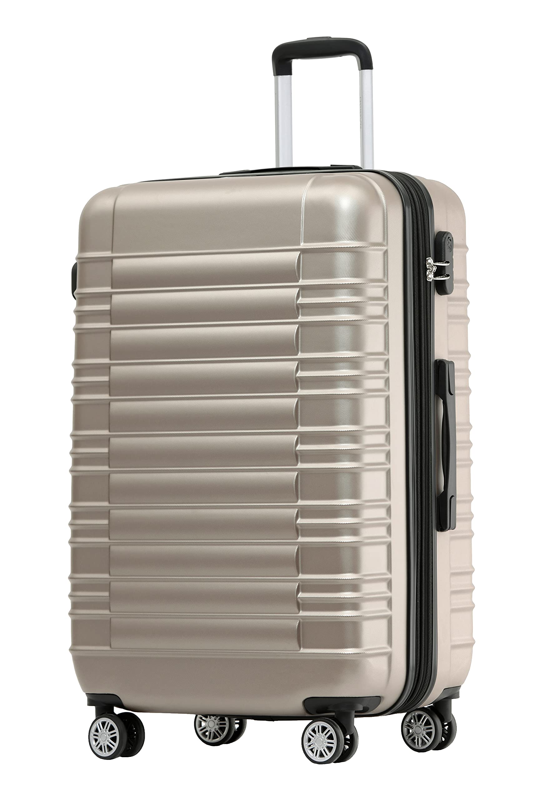 🌟 BEIBYE 2088 Zwillingsrollen Reisekoffer Set 🧳🌈 | Champagner XL Angebot bei HelloDeals