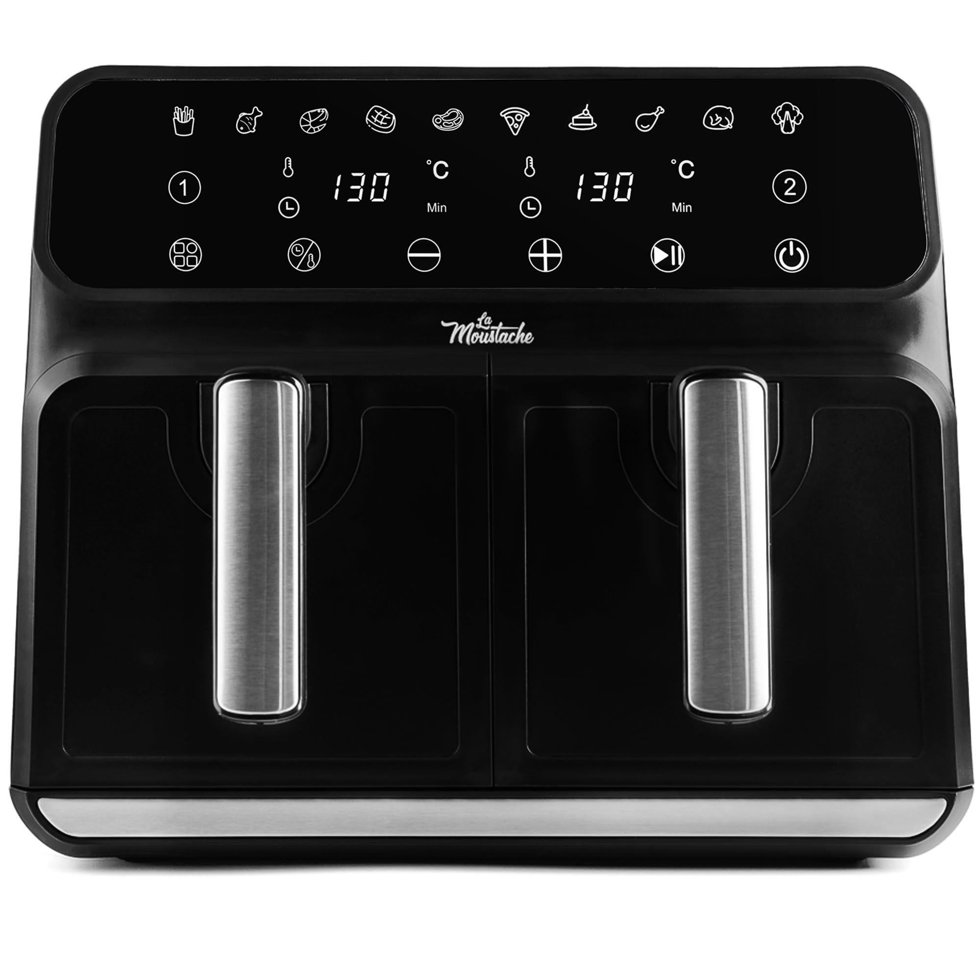 Angebot: La Moustache Heißluftfritteuse 8L DuoFry Black Angebot bei HelloDeals