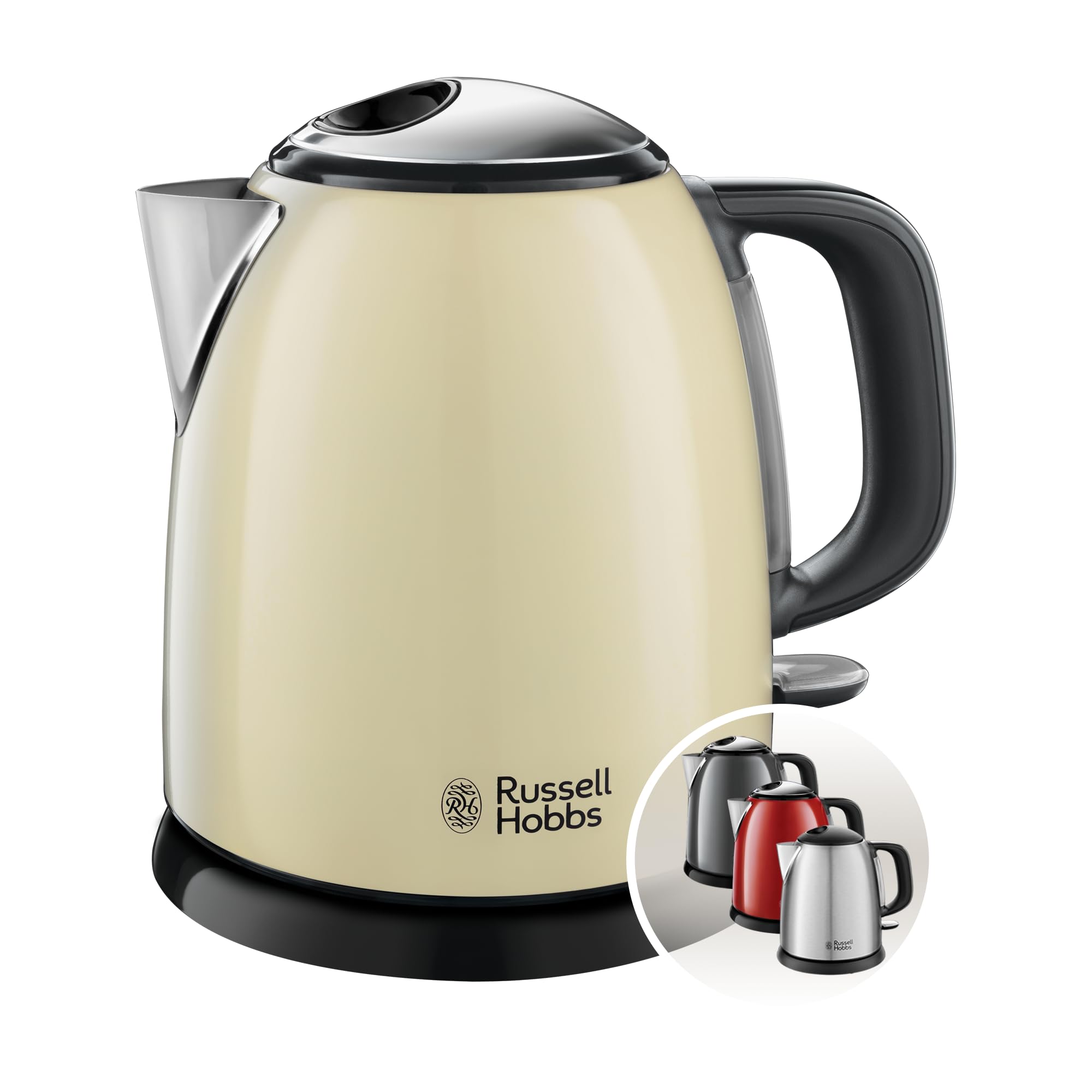 🔥 Deal des Tages! Russell Hobbs Wasserkocher [1,0l] Colours+ Edelstahl Creme Angebot bei HelloDeals
