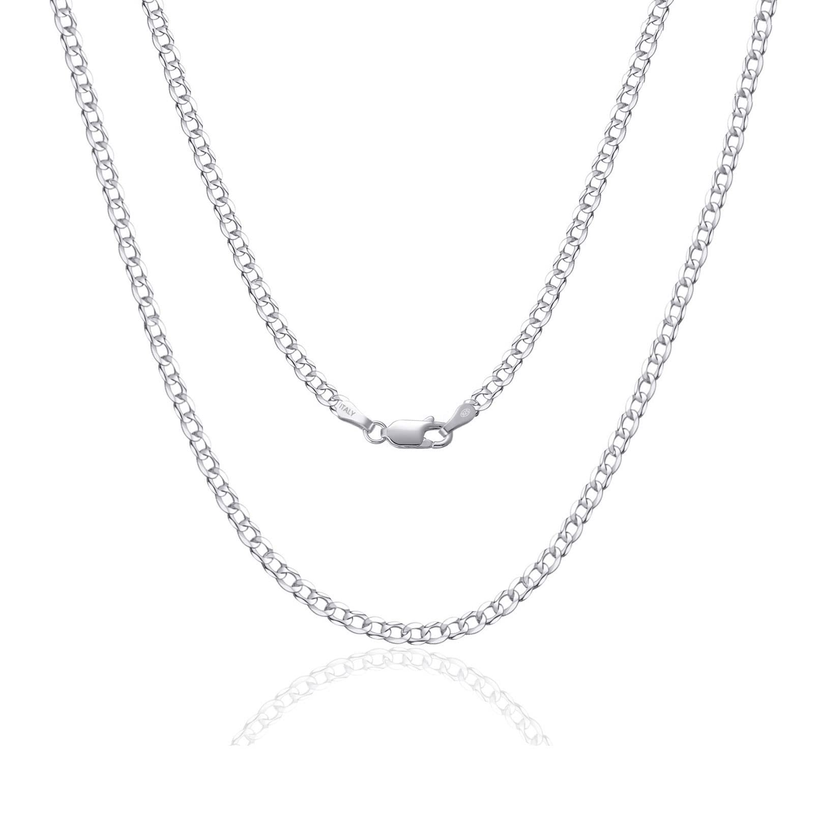 SILBERTALE 925 Sterling Silber Panzerkette 2mm Breit Halskette 😍 Angebot bei HelloDeals