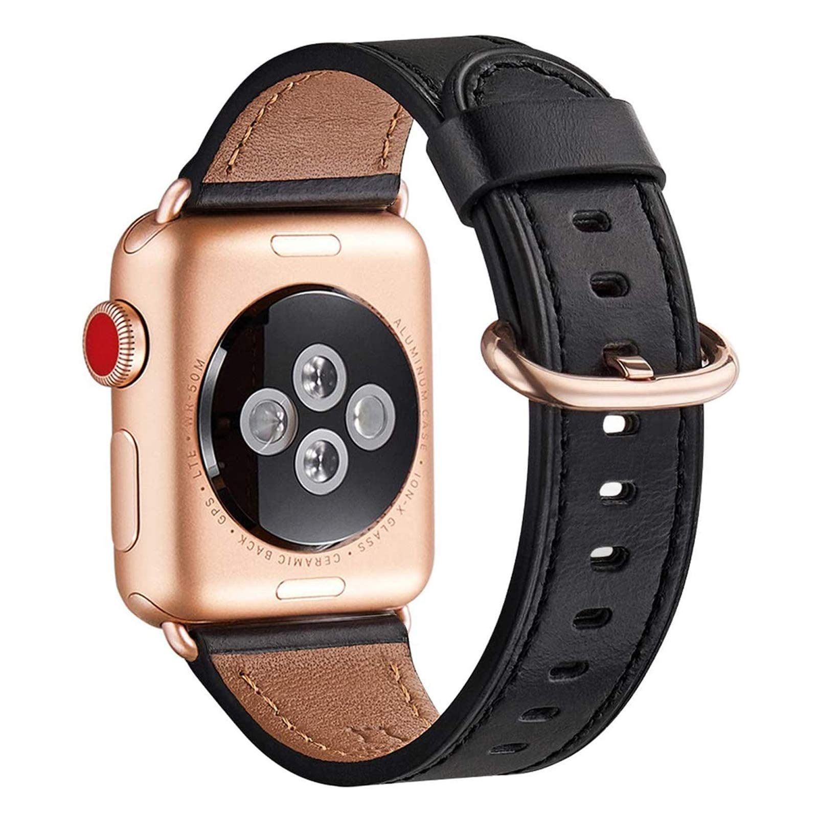 WFEAGL Kompatibles Apple Watch Armband aus echtem Leder Angebot bei HelloDeals