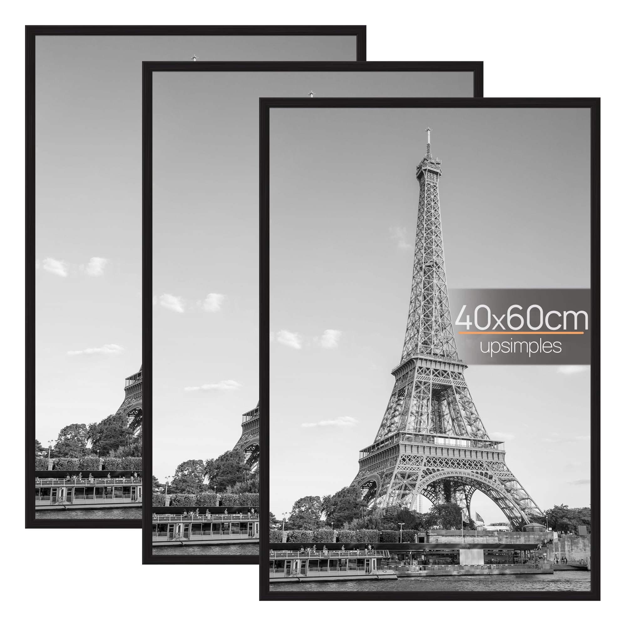 🖼️🎁 Upsimples 3 Pack Bilderrahmen 40x60, 40x60 cm Bilderrahmen Schwarz 🖤 für Fotogalerie Angebot bei HelloDeals