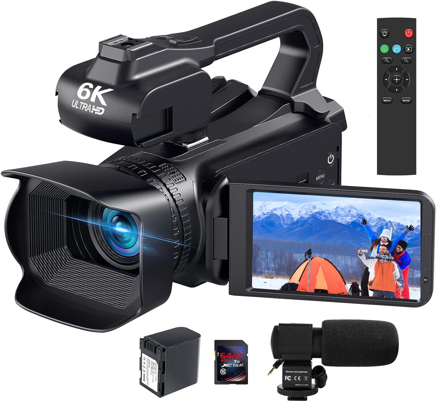 Videokamera 6K 64MP HD Camcorder 📹🌟 Angebot bei HelloDeals