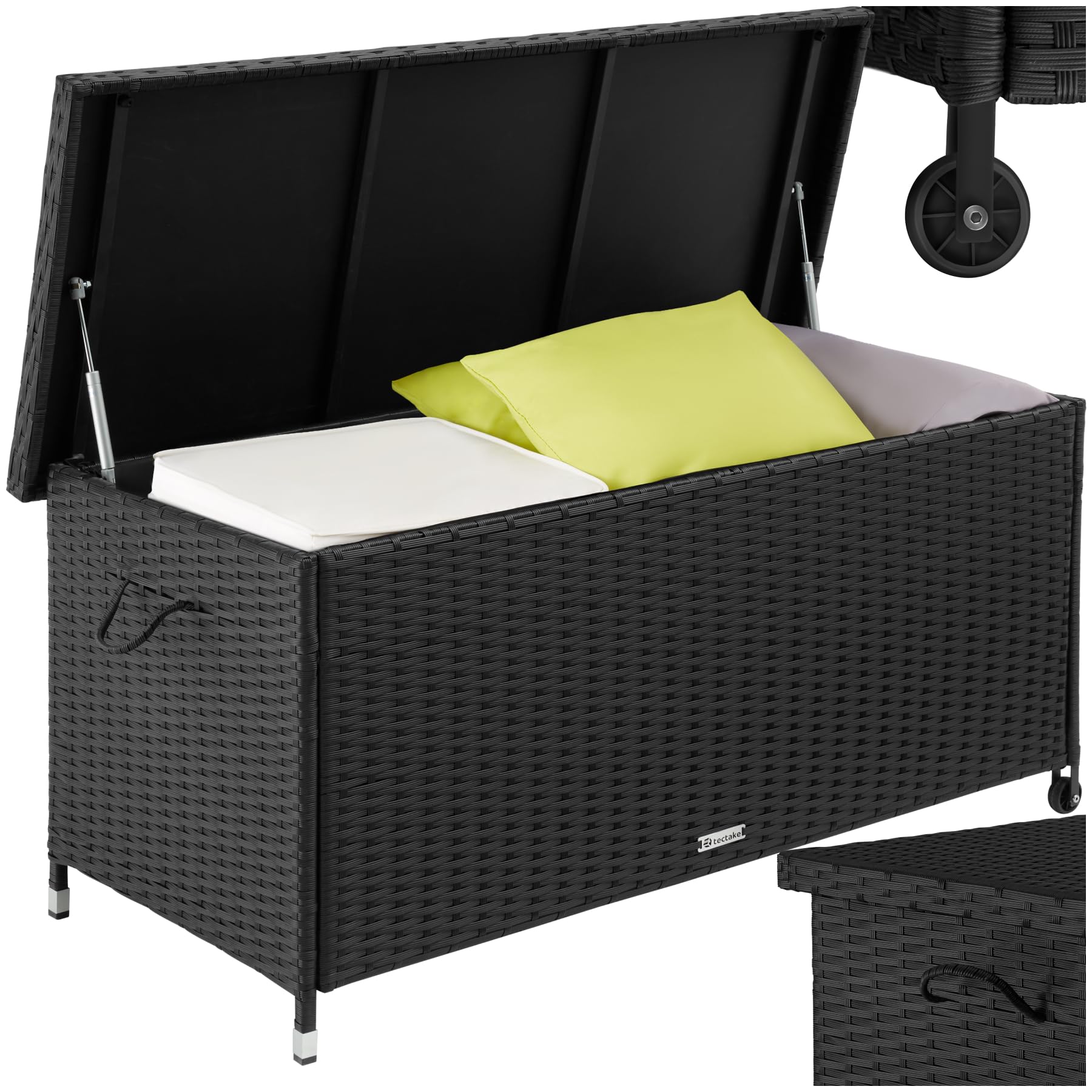 🌿🌞🌼 Tectake® Poly Rattan Auflagenbox - Wetterfeste Kissenbox für Garten & Balkon 🌼🌞🌿 Angebot bei HelloDeals