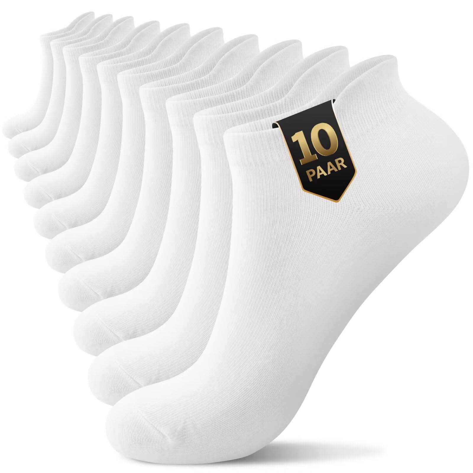 YouShow Sneaker Socken Herren Damen 10 Paar - Bio Baumwolle Kurze Socken 😍🧦 Angebot bei HelloDeals