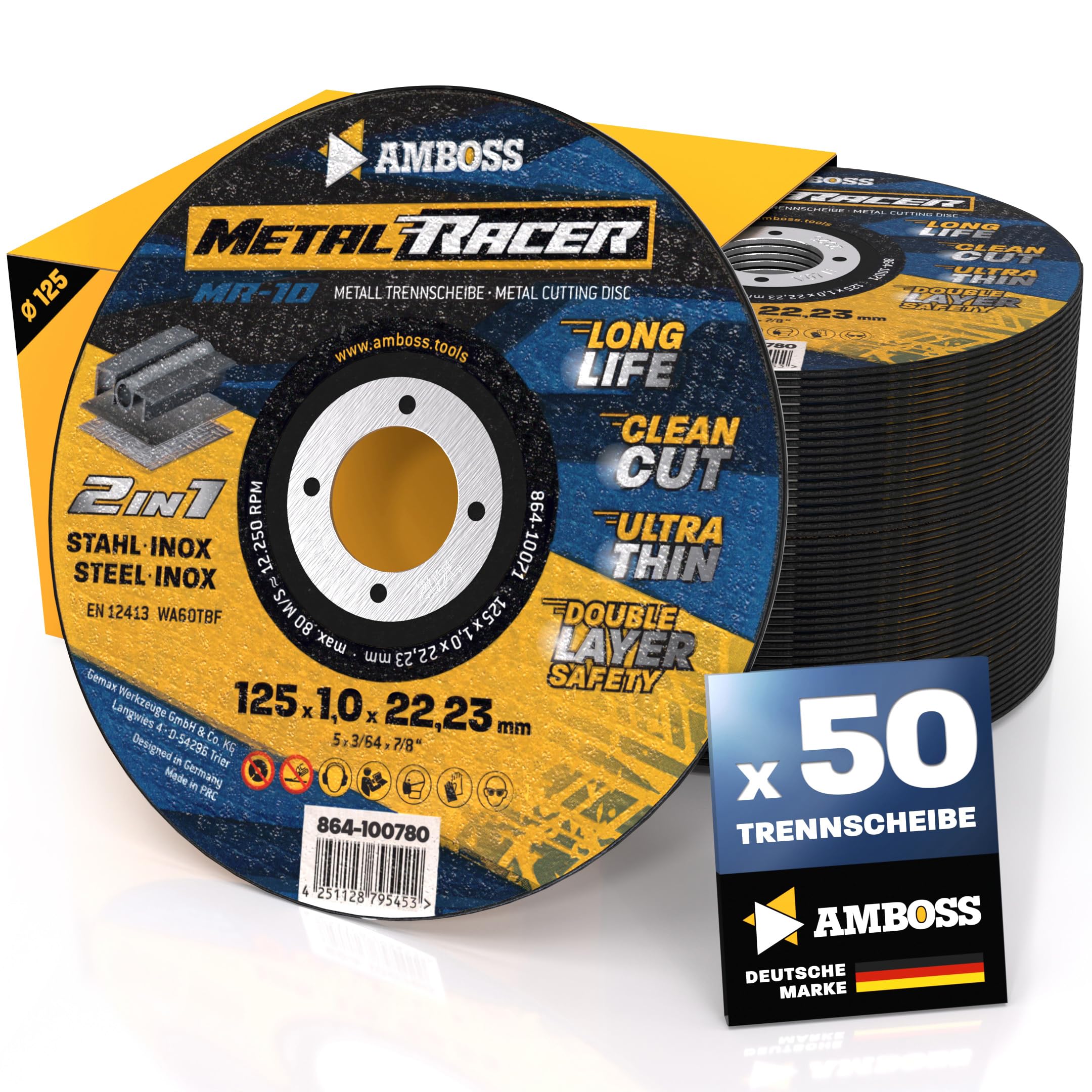 Angebot: 50x Metall-Trennscheibe Ø 125 x 1 x 22.23mm 🏆 Angebot bei HelloDeals