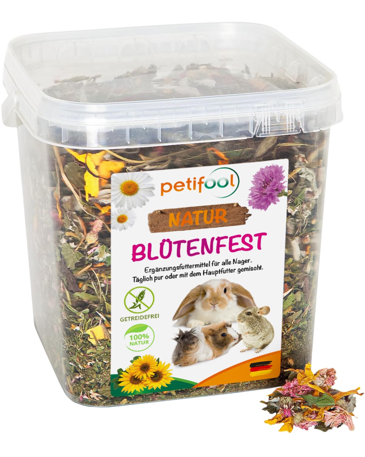 petifool Blütenfest 380g - Ergänzungsfutter für Nager 🐹🌸 Angebot bei HelloDeals