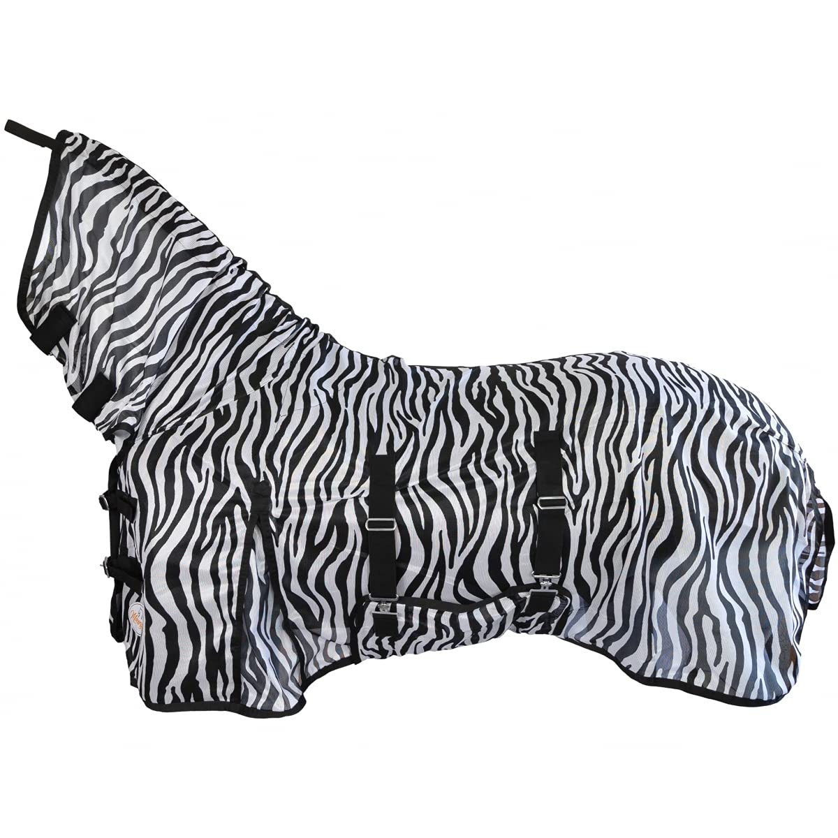 Marengos - Zebra-Fliegendecke mit Halsteil & Bauchlatz 🦓🐎 Angebot bei HelloDeals