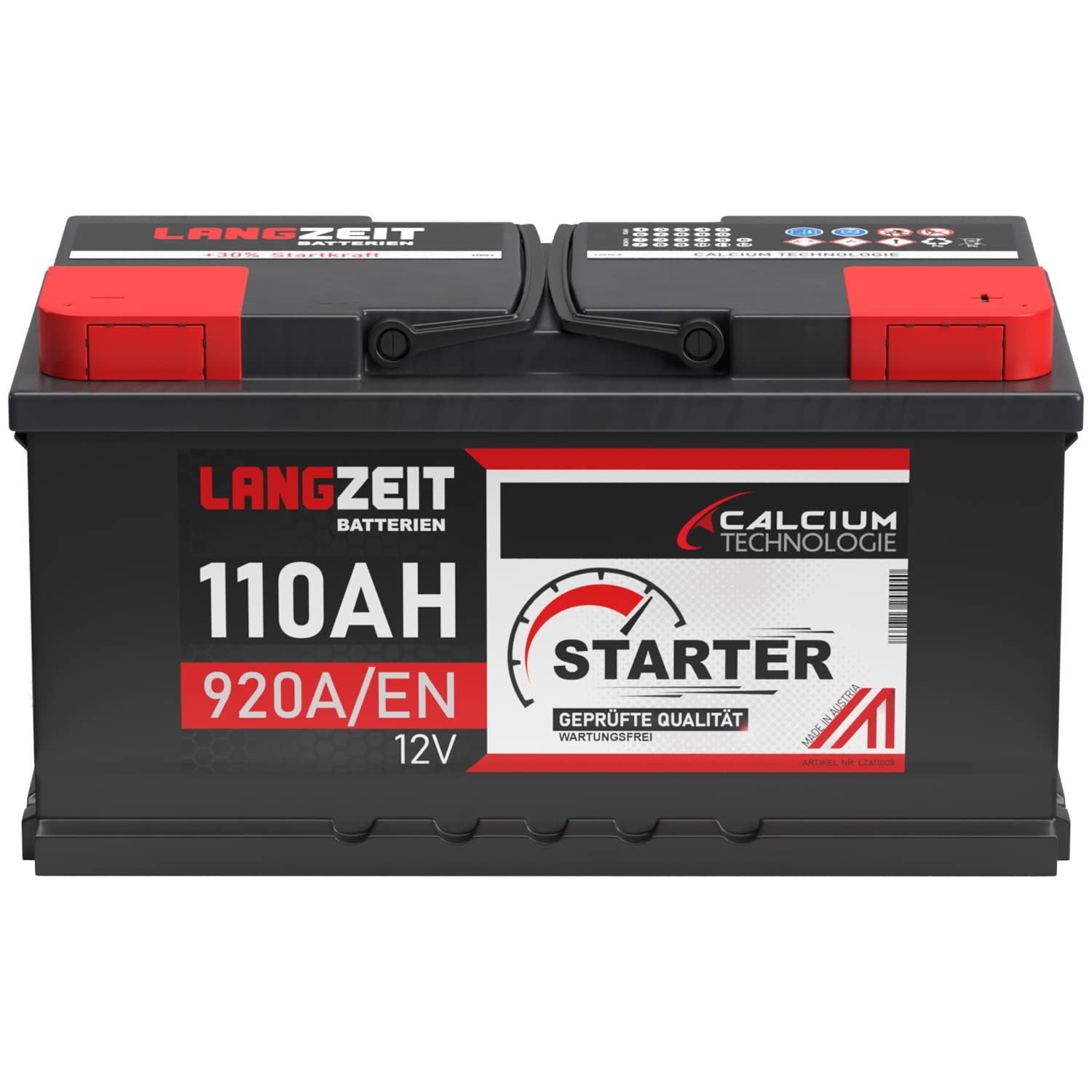 🔋 LANGZEIT Autobatterie 12V 110AH 920A/EN Starterbatterie +30% mehr Leistung 🚗💪 Angebot bei HelloDeals
