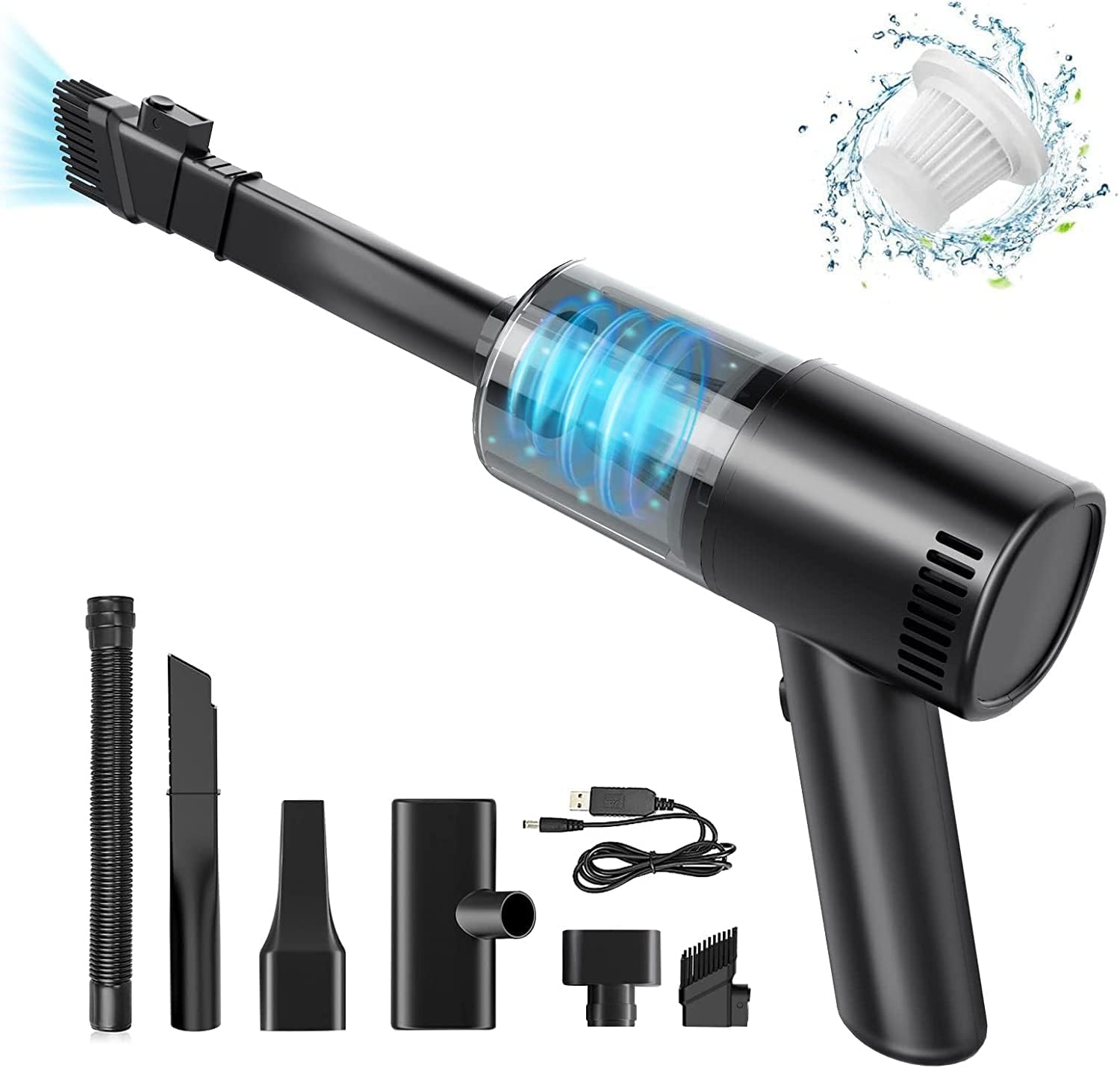 🌟 Super Saugkraft! FSZBWL Akku Handstaubsauger 15000Pa USB aufladbar Angebot bei HelloDeals