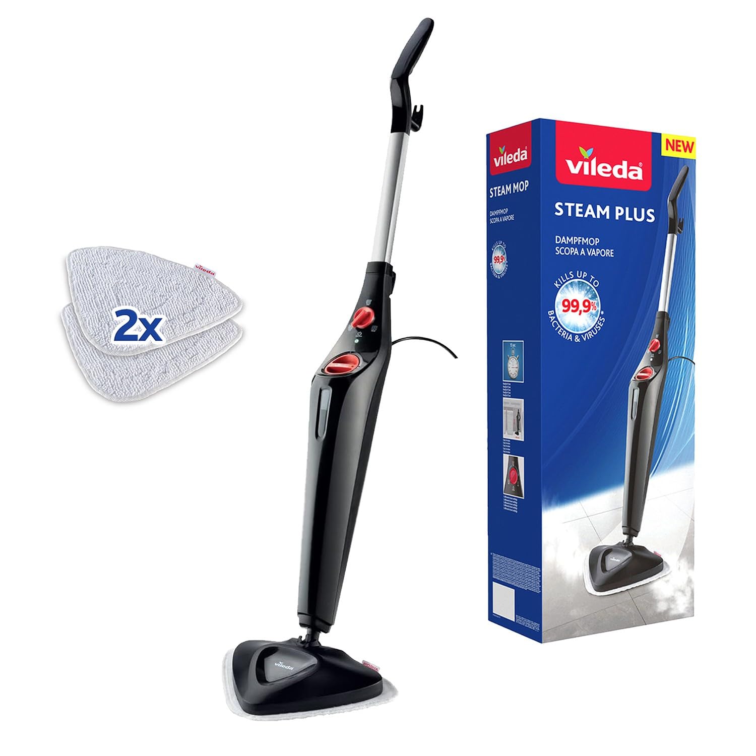 Angebot: Vileda Steam Plus Dampfreiniger mit 2 Mikrofaserpads 🔥 Angebot bei HelloDeals