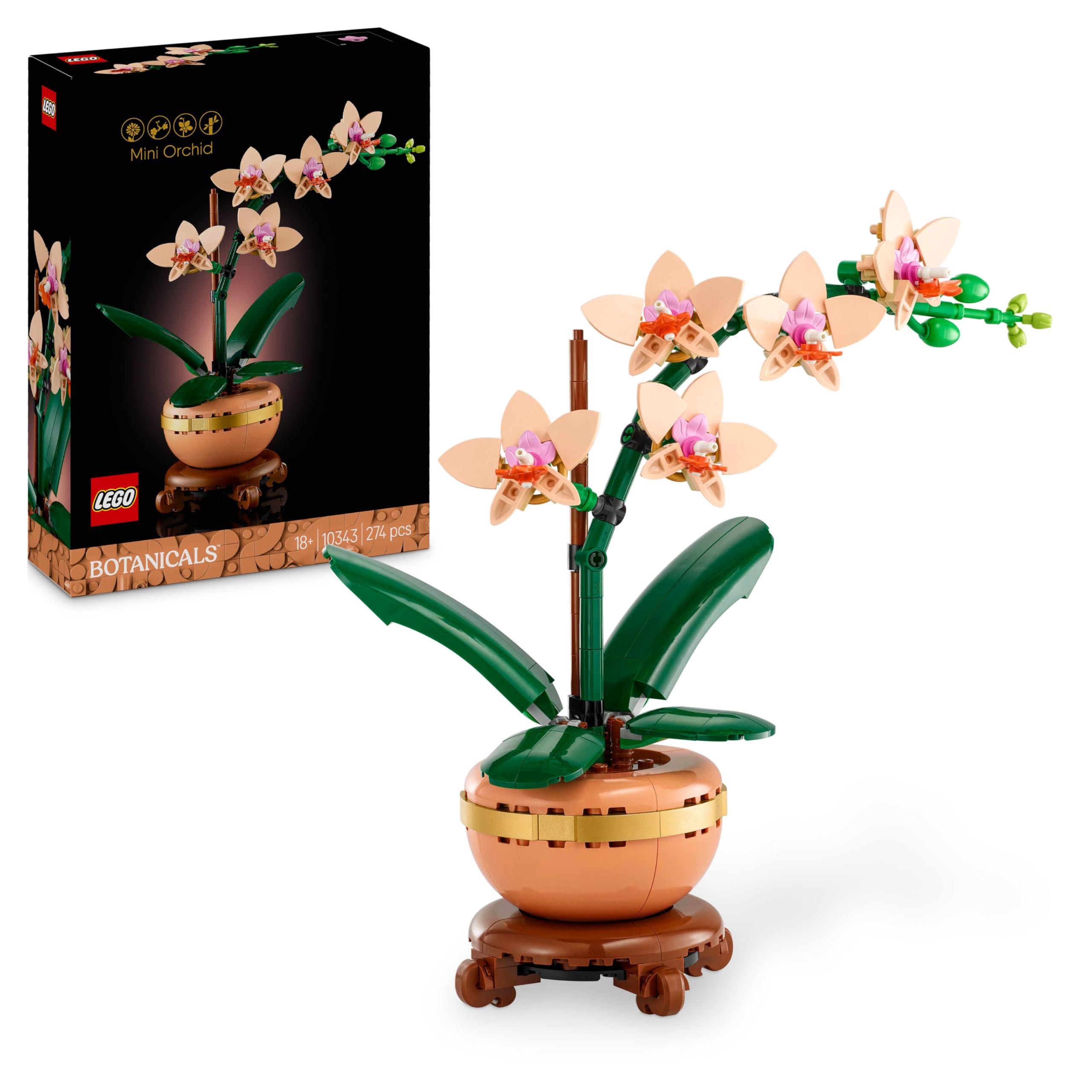 LEGO Botanicals Mini-Orchidee Bauset für Erwachsene 🌸🌿 - Deko für Wohnzimmer oder Büro Angebot bei HelloDeals