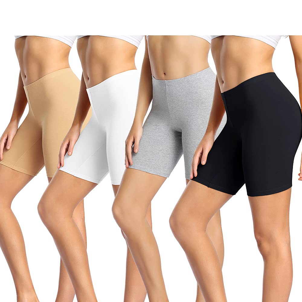 🌟 Upgrade! Damen Radlerhose Kurz 4er Pack - Anti-Scheuern Leggings Angebot bei HelloDeals
