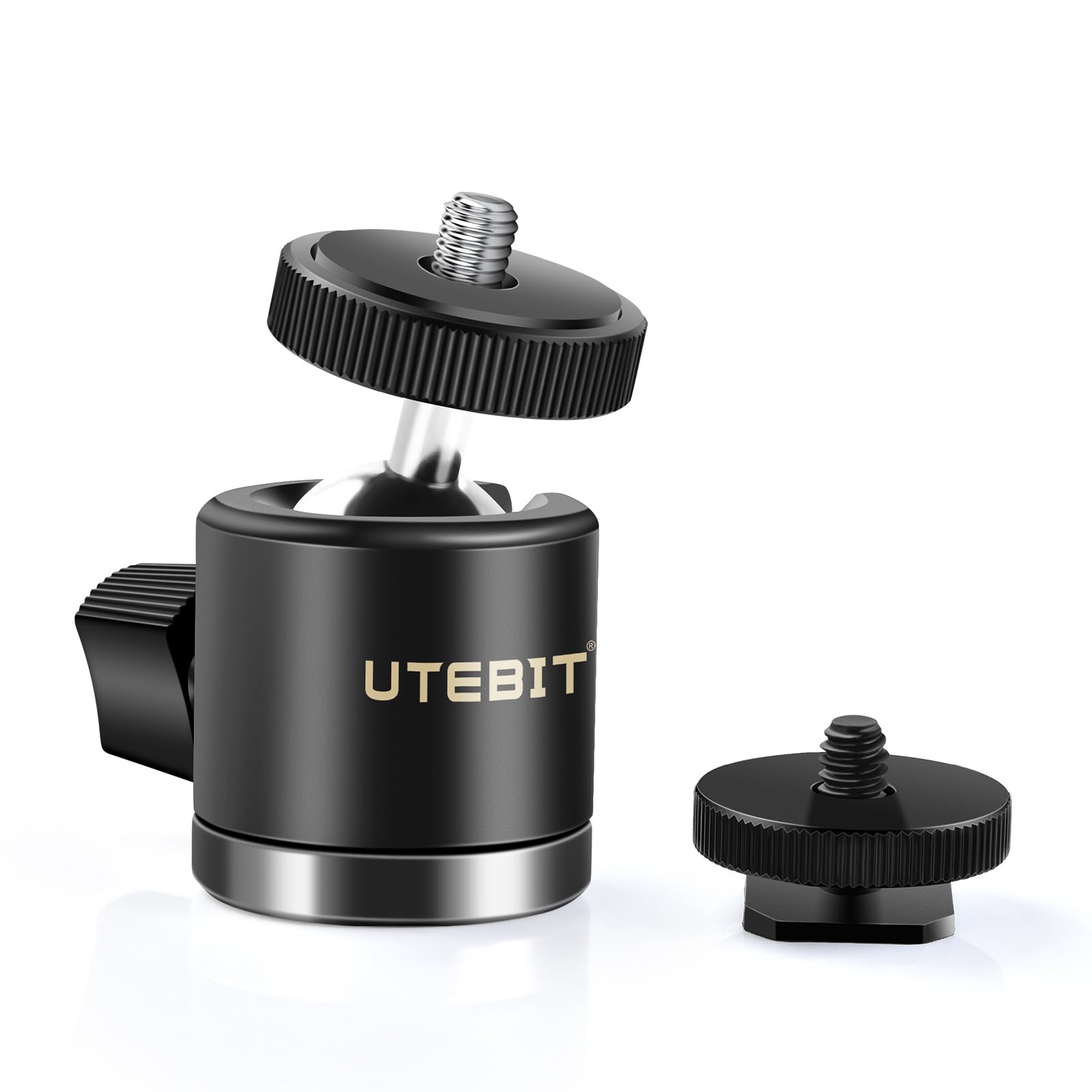 📸 UTEBIT Mini Stativkopf Kugelkopf mit 1/4 Blitzschuhadapter 360° Drehbar 🔥 Angebot bei HelloDeals