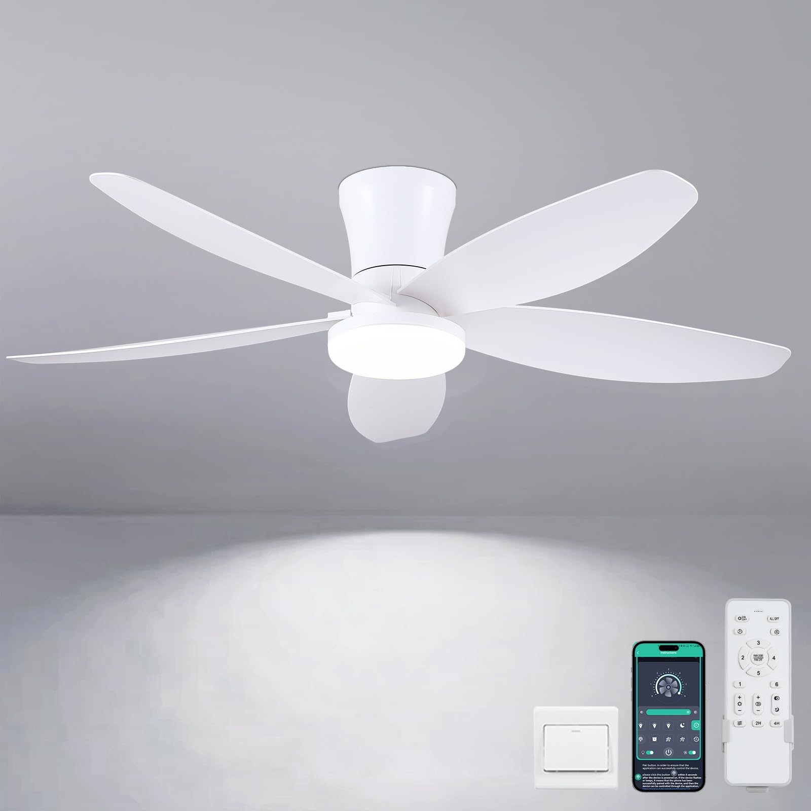 Deckenventilatoren mit Beleuchtung - 106CM Angebot bei HelloDeals