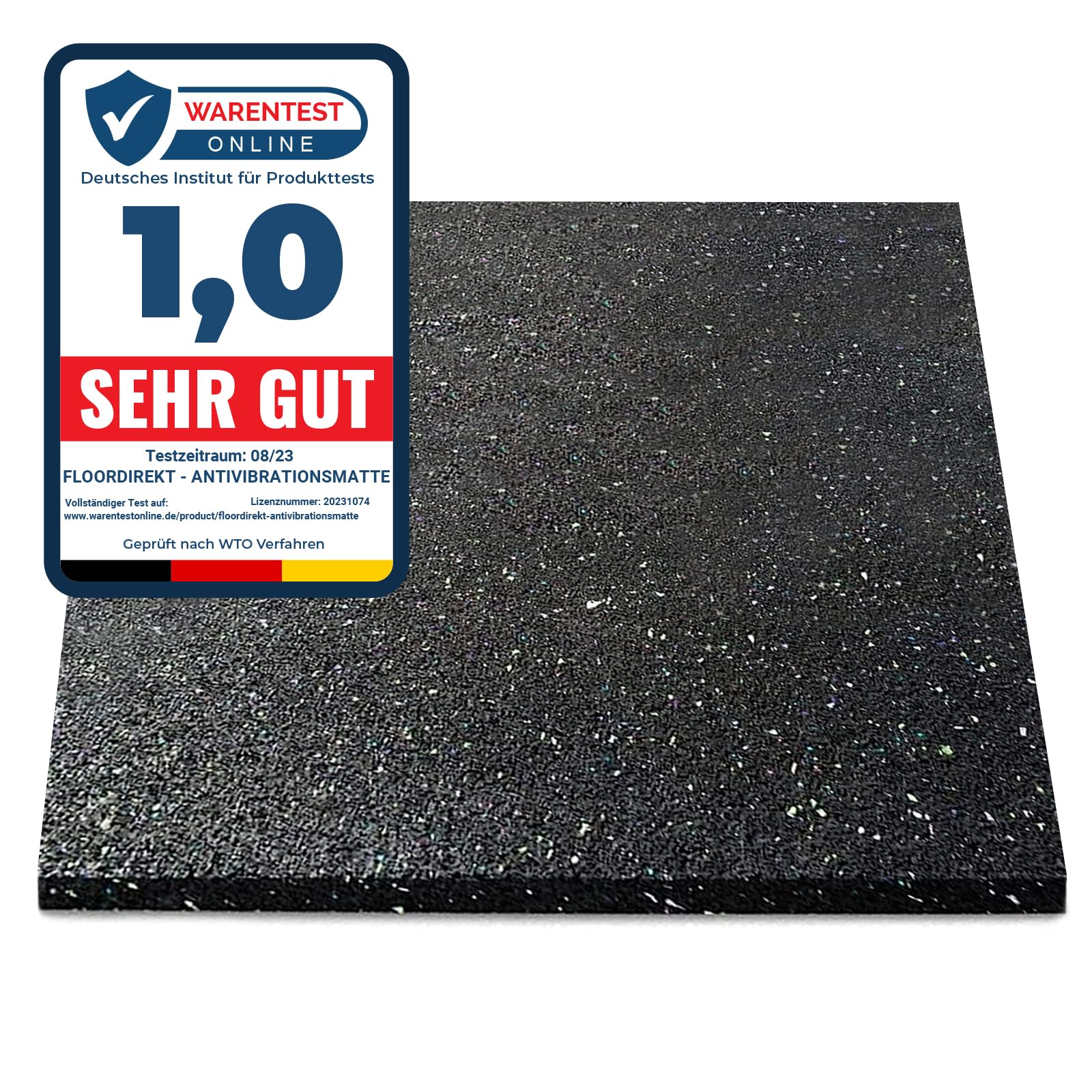 Floordirekt Premium Antivibrationsmatte 60x60cm - Made in Germany - 🛠️🔊 Angebot bei HelloDeals