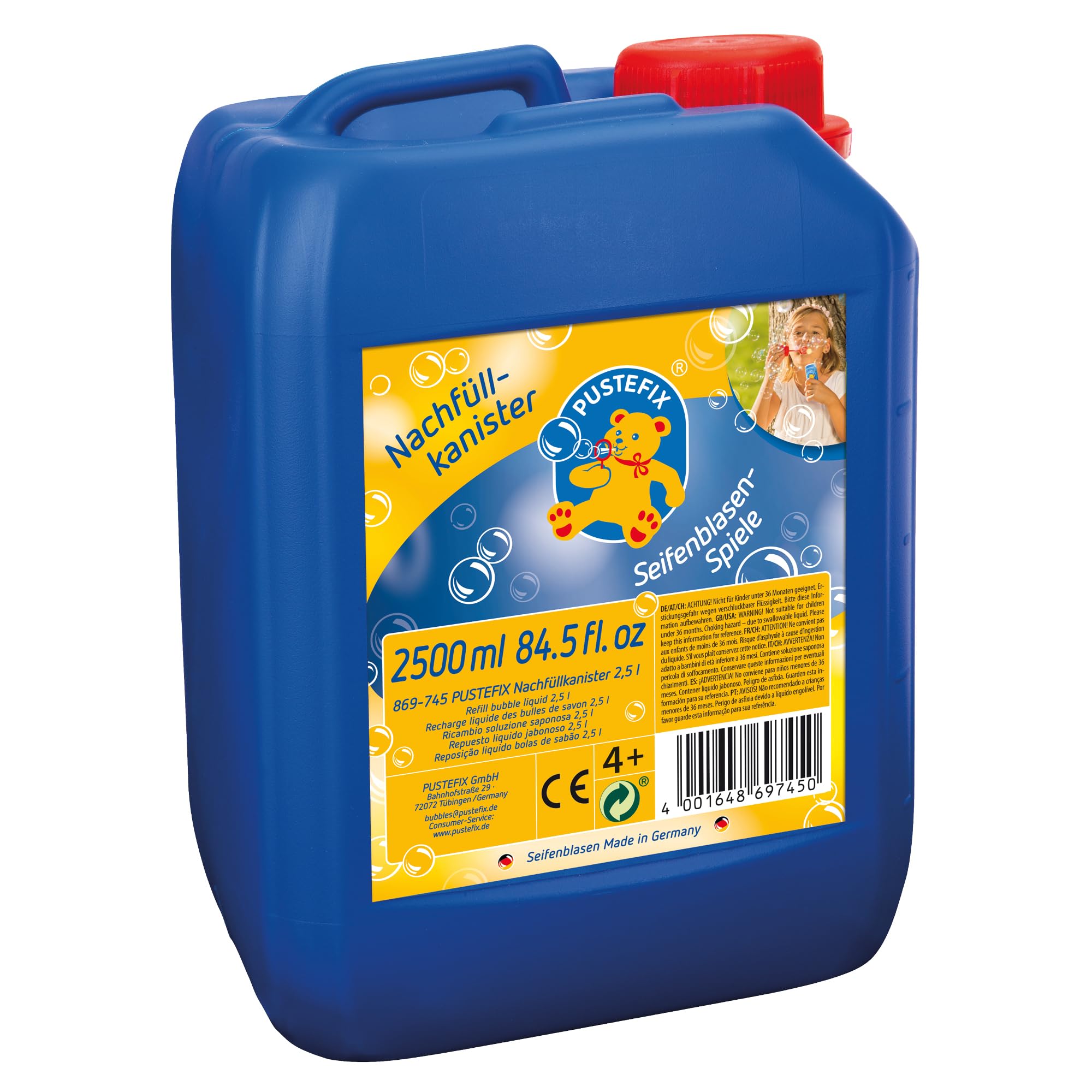 🎉 PUSTEFIX Seifenblasen Nachfüllkanister 2,5 Liter - Für Bubble Spaß! 🌈 Angebot bei HelloDeals