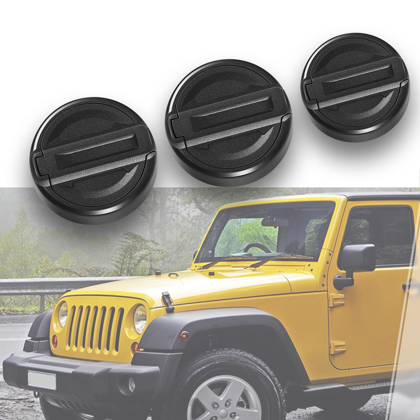 CTcar-Schlüssellochabdeckungen für Jeep Wrangler JL & Gladiator JT Angebot bei HelloDeals