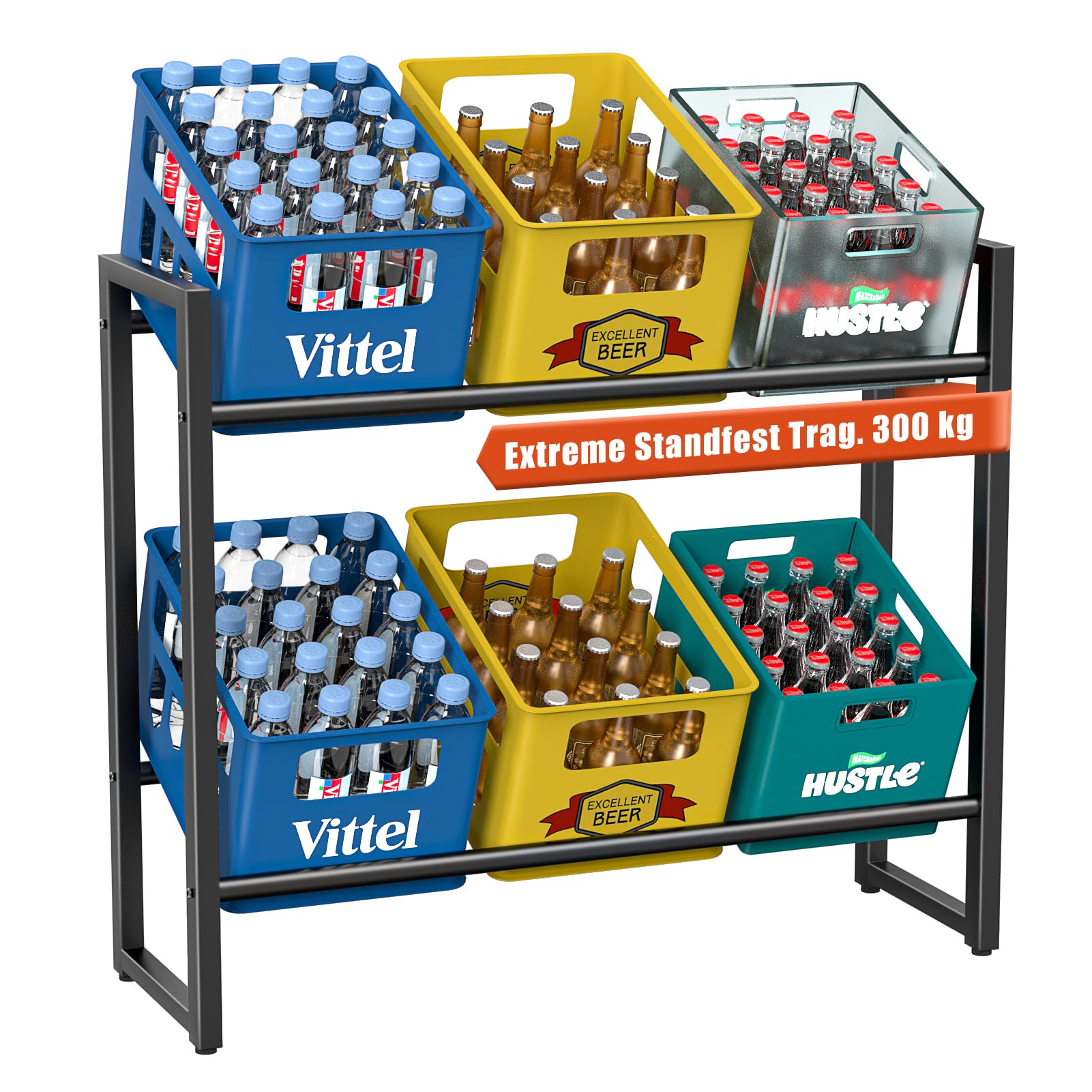 🥤📦 TESSTINA Getränkekistenregal: Platzsparend & Hochwertig 🛠️ Angebot bei HelloDeals