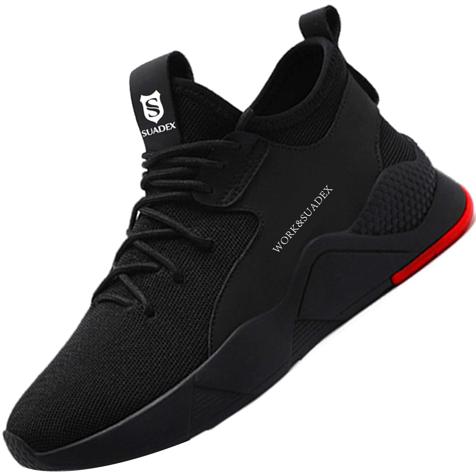👟 SUADEX Arbeitsschuhe Herren Sicherheitsschuhe Damen | Stahlkappenschuhe 43 EU A Schwarz Angebot bei HelloDeals