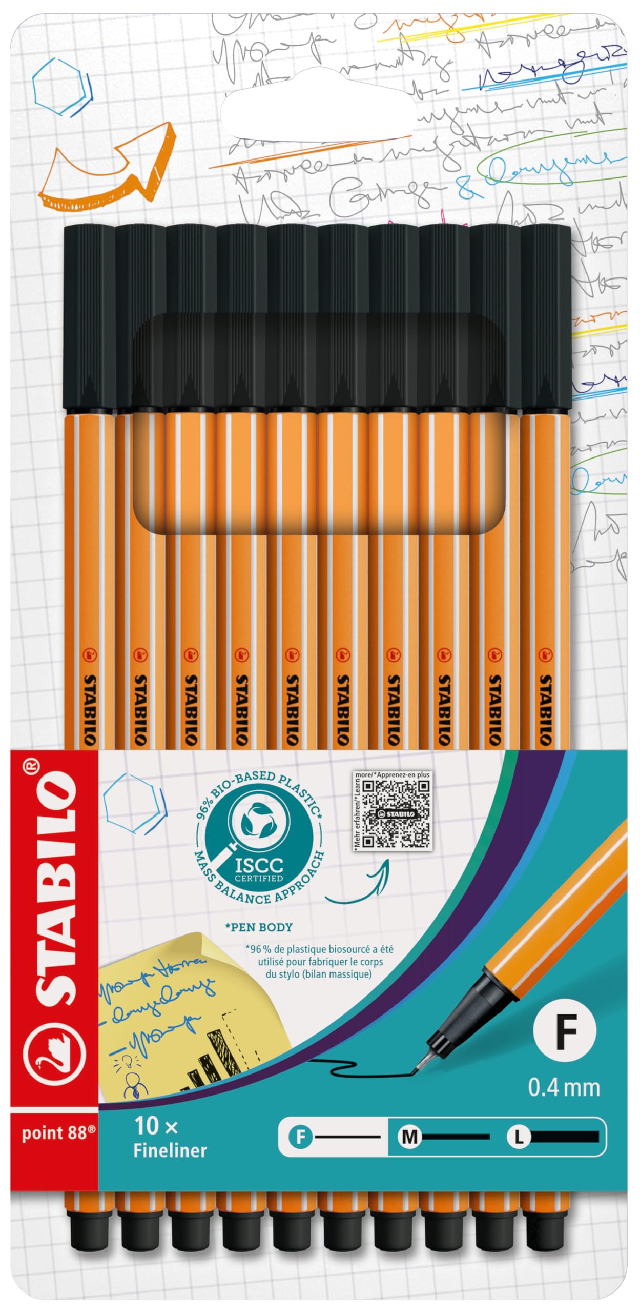 🖊️ STABILO Fineliner Point 88 - 10er Pack - Schwarz 🔥 Angebot bei HelloDeals