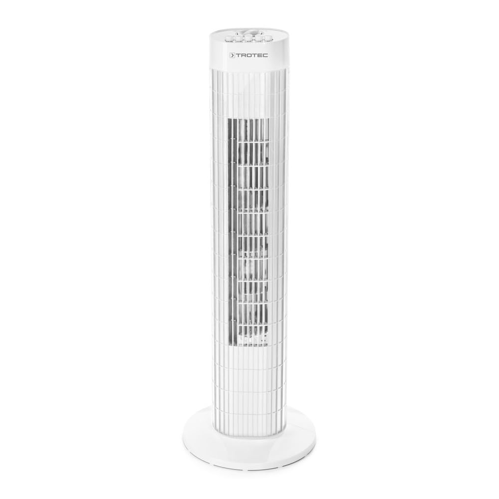 TROTEC Turmventilator TVE 30 T – 45 Watt, Oszillation 60°, 3 Stufen, leise, Timer, weiß 76 cm 🌀🌬️ Angebot bei HelloDeals