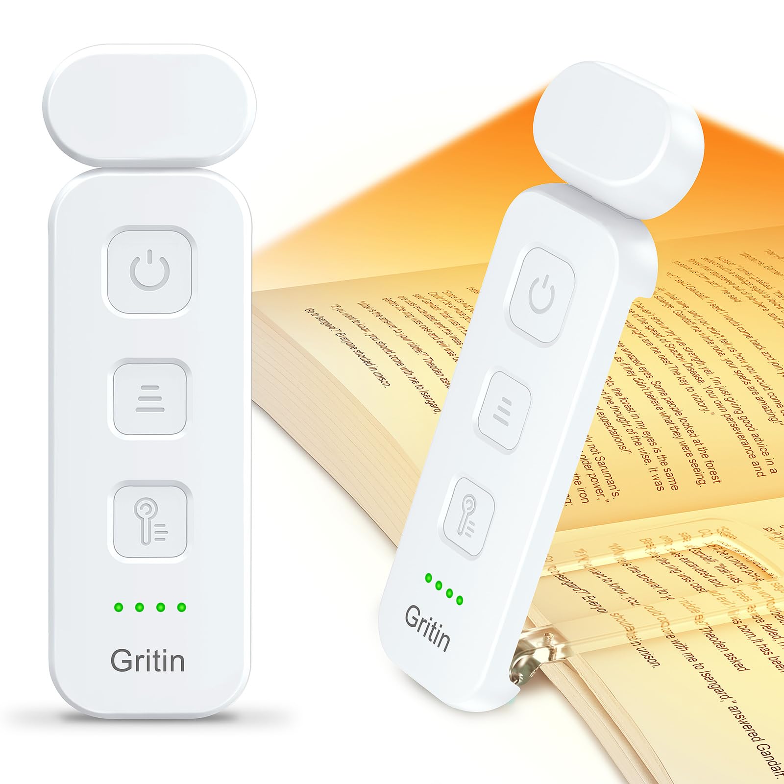 📚 Gritin Leselampe Buch Klemme - LED Leselicht mit 5 Helligkeitsstufen & Stufenlos Dimmbar Angebot bei HelloDeals