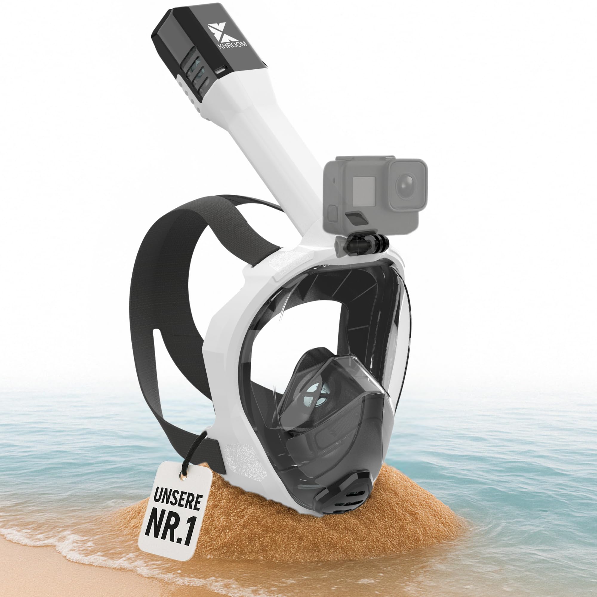 🌊🤿 Khroom Schnorchelmaske Seaview Pro | Vollmaske für Erwachsene ab 1.70m | CO2 sicher Angebot bei HelloDeals